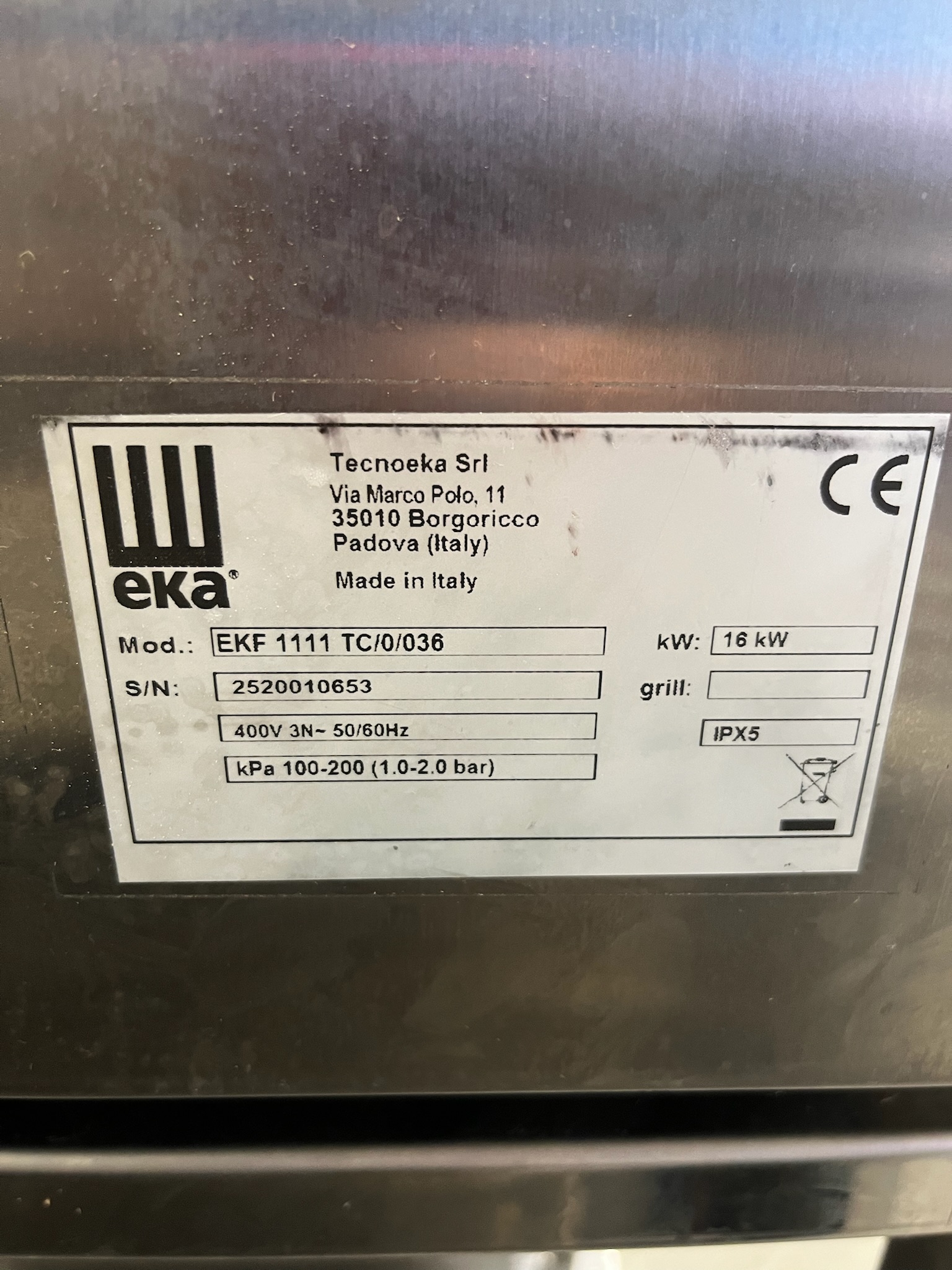 SELT / SOLD TecnoEKA gufuofn á standi ásamt háfi, 11 skúffu 5