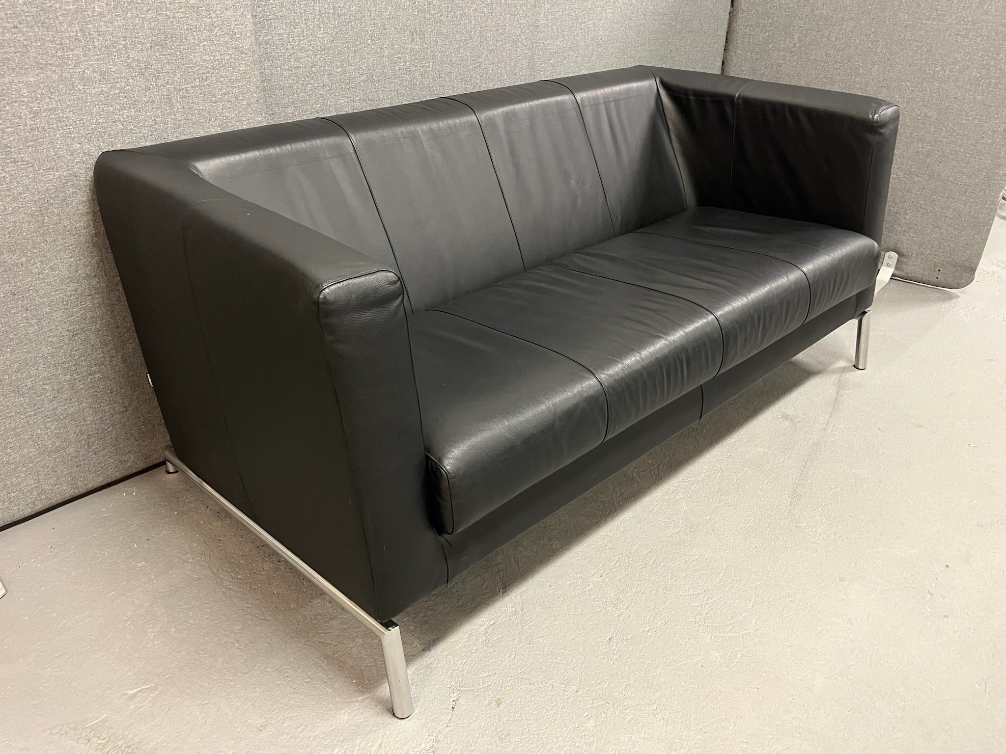 SELT / SOLD Montis 2ja manna leðursófi frá Epal L164 x B90 sm.