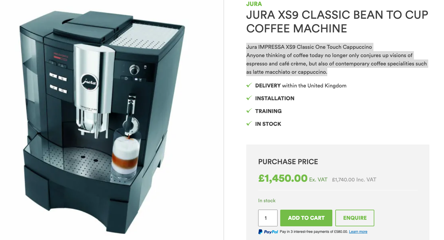 SELT / SOLD Jura Impressa Xs9 kaffivél 8