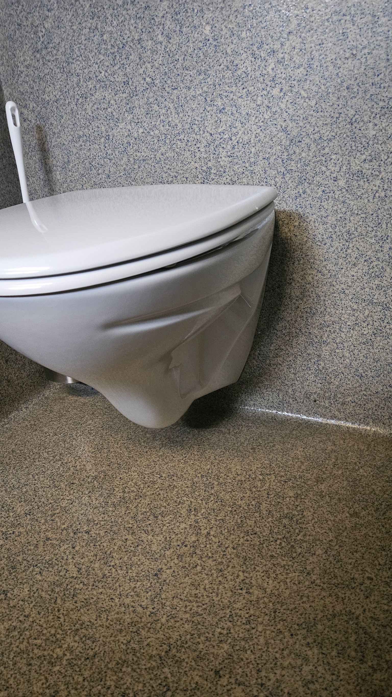 SELT / SOLD - WC / vegghengt salerni - kassi og takkar (2 stk.)