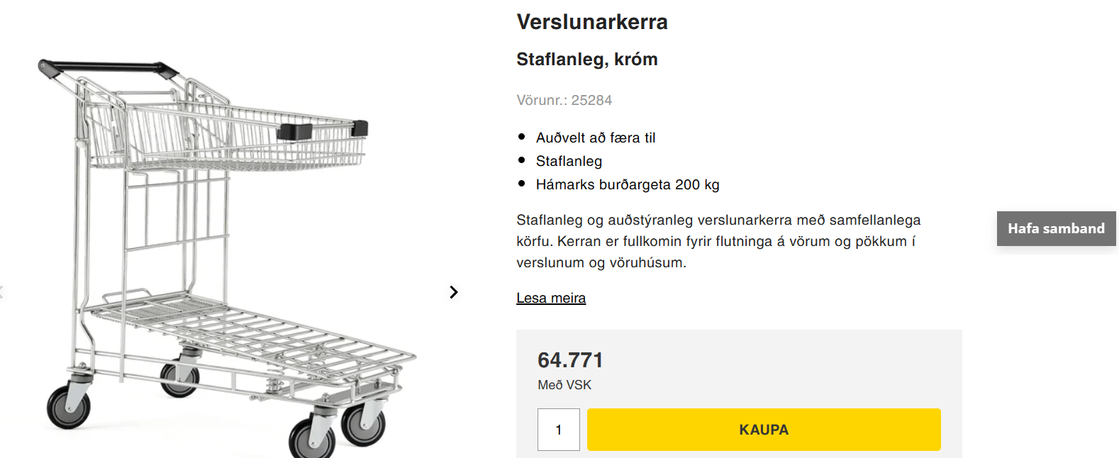 SELT / SOLD - Búðakerrur - verslunarkerrur 2