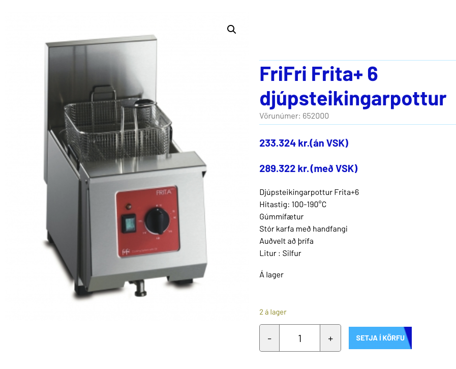 SELT / SOLD Frifri djúpsteikingarpottur frá BVT 8