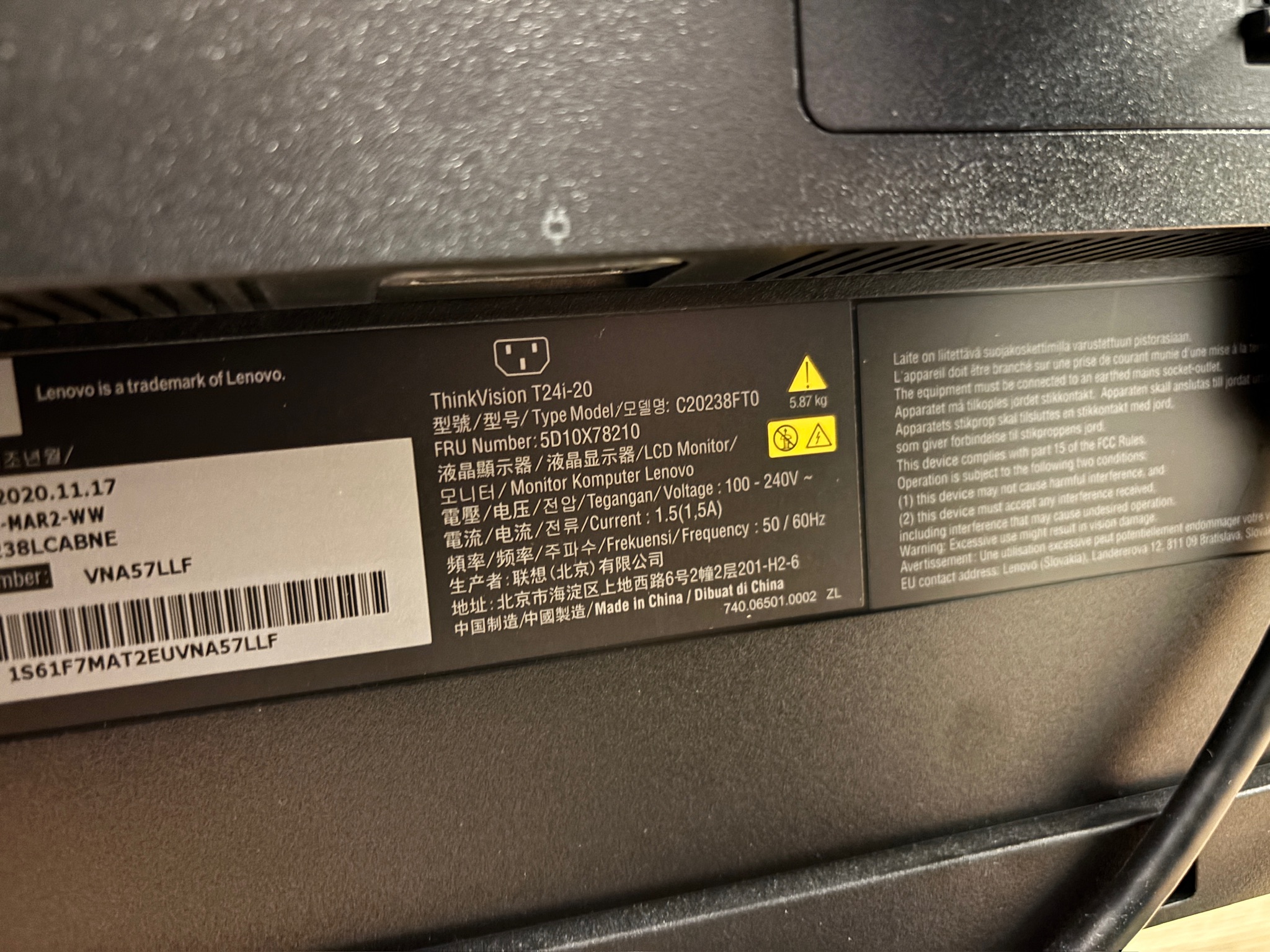 SELT / SOLD Lenovo T24i tölvuskjár - 24'', 1920x1080p 8