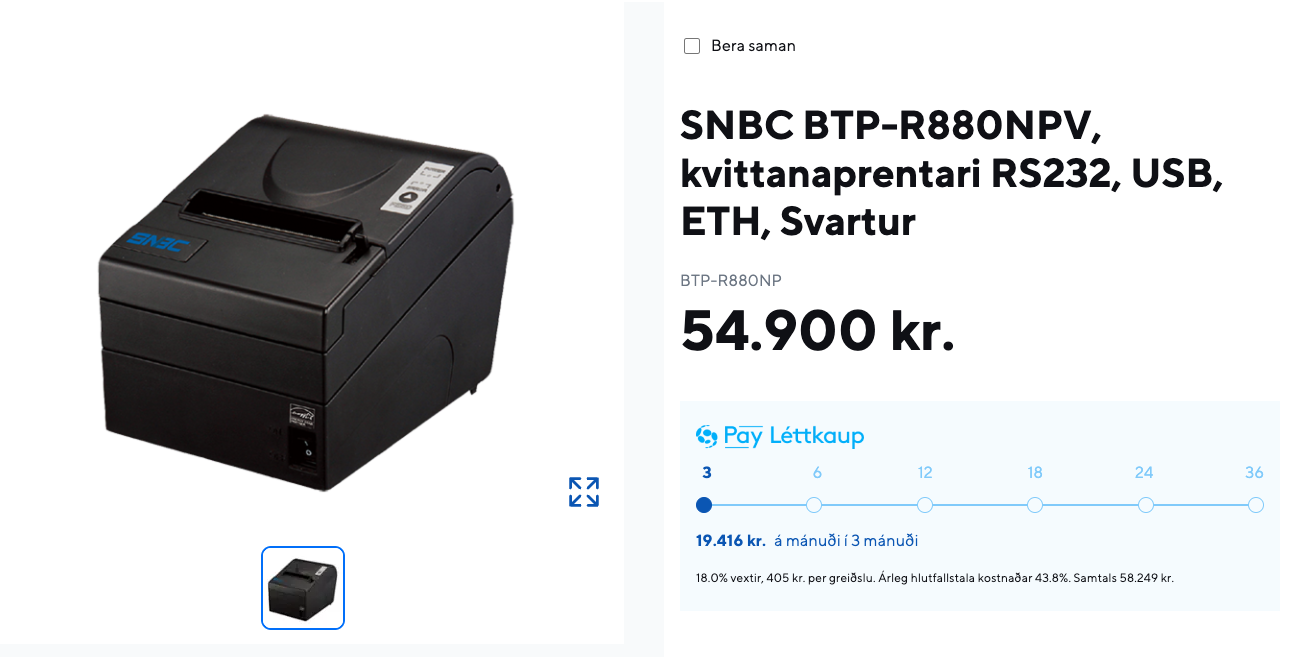 SELT / SOLD Fullbúinn afgreiðslukassi 9