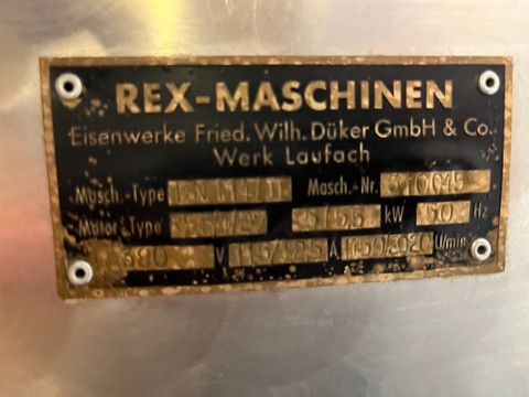 Kjötvinnsluvél - Rex Maschinen RN 114 II 12