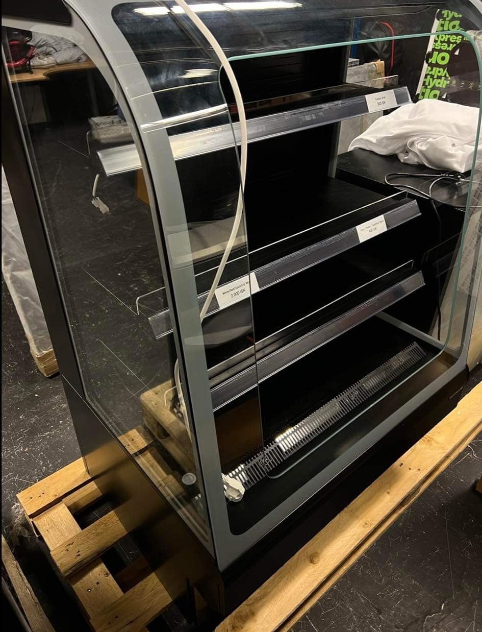 SELT / SOLD Tefcold afgreiðslukælir, B90 x H139,5 x D74 sm. 3