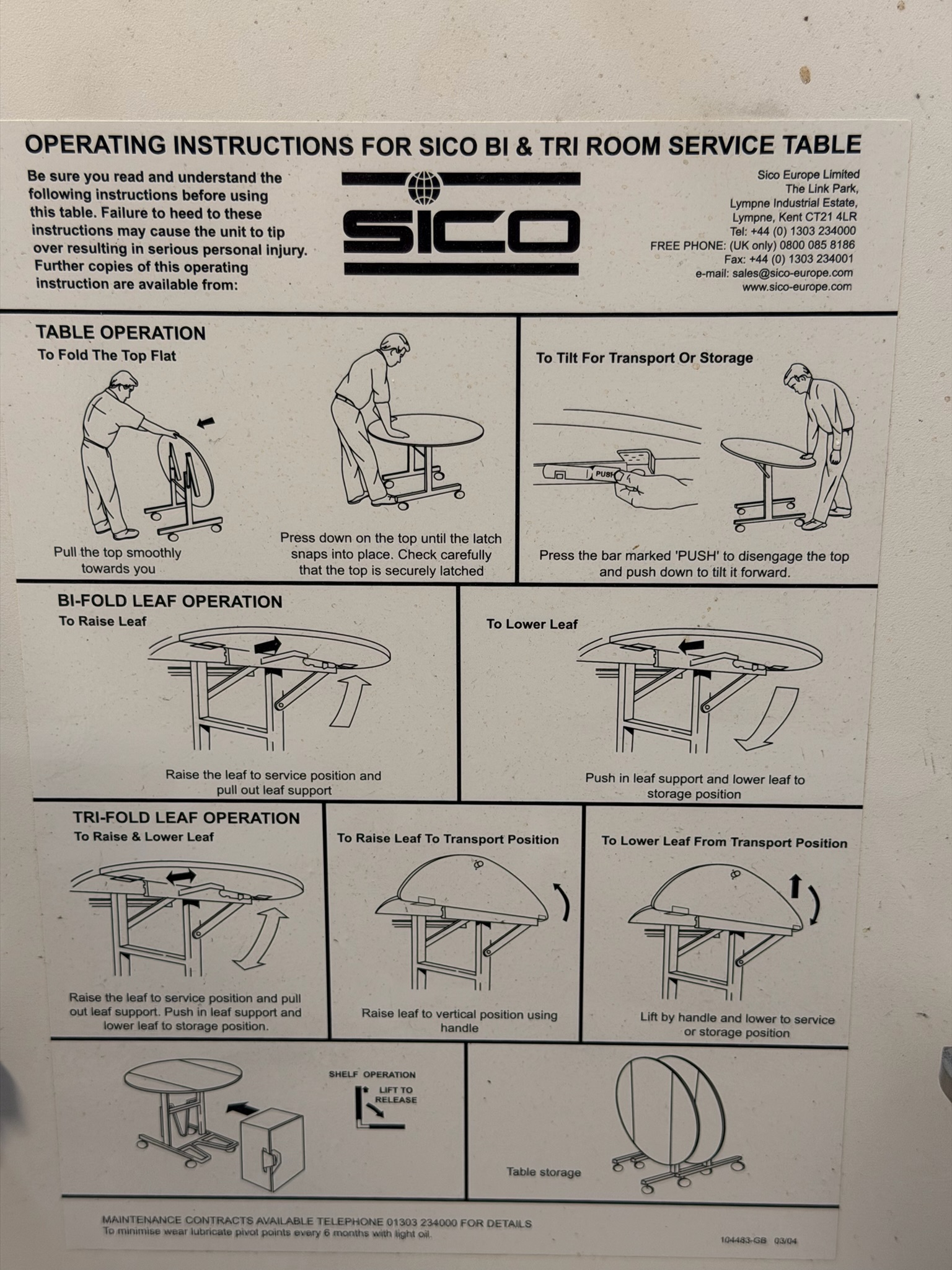 SICO felliborð á hjólum, B109xD91sm. 6