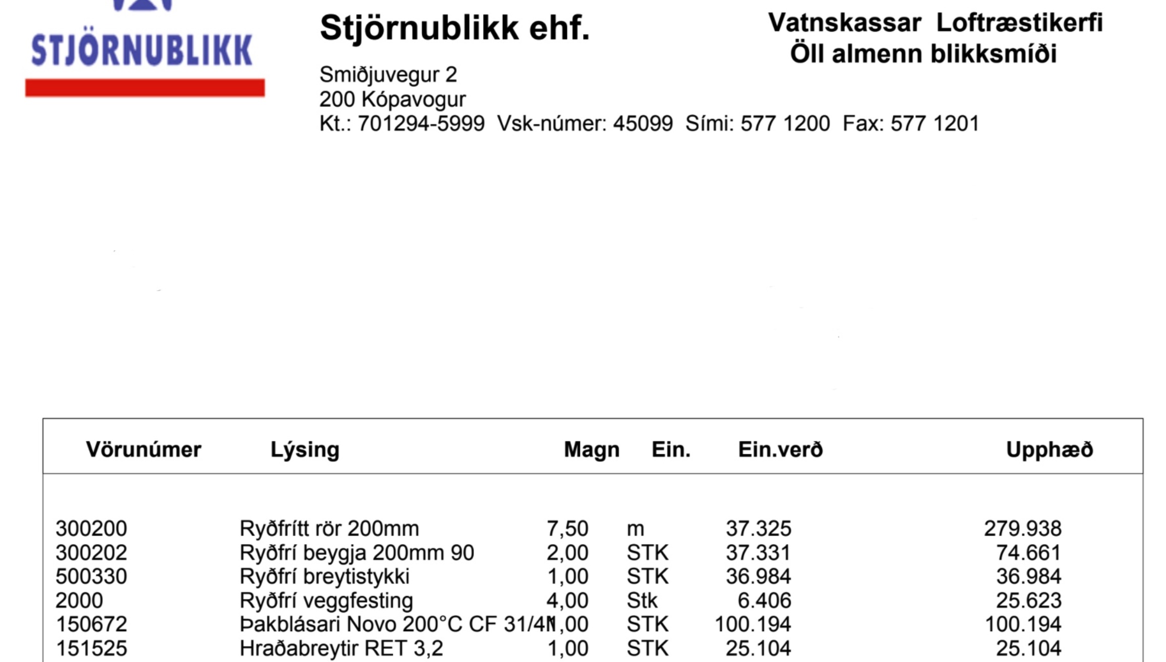 Selt/Endurnýtt-Loftræstiháfur 1 árs 8