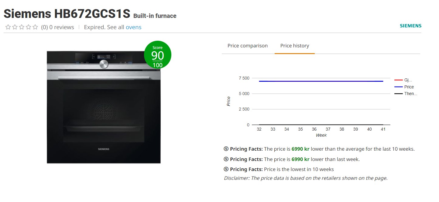 SELT / SOLD SIEMENS blástursofn 3.65KW - sjálfhreinsandi 2