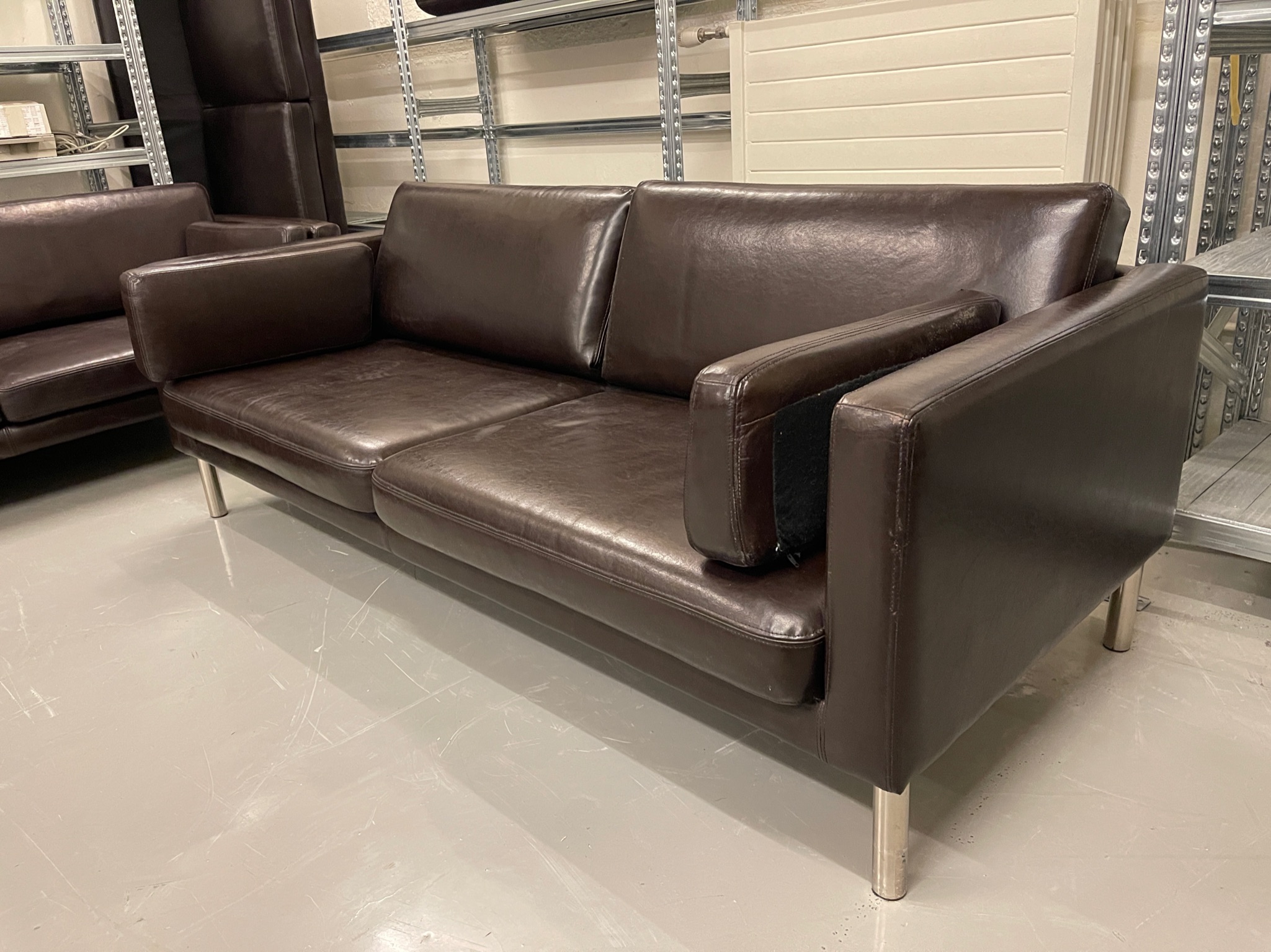 SELT / SOLD IKEA leðursófi - brúnn 6