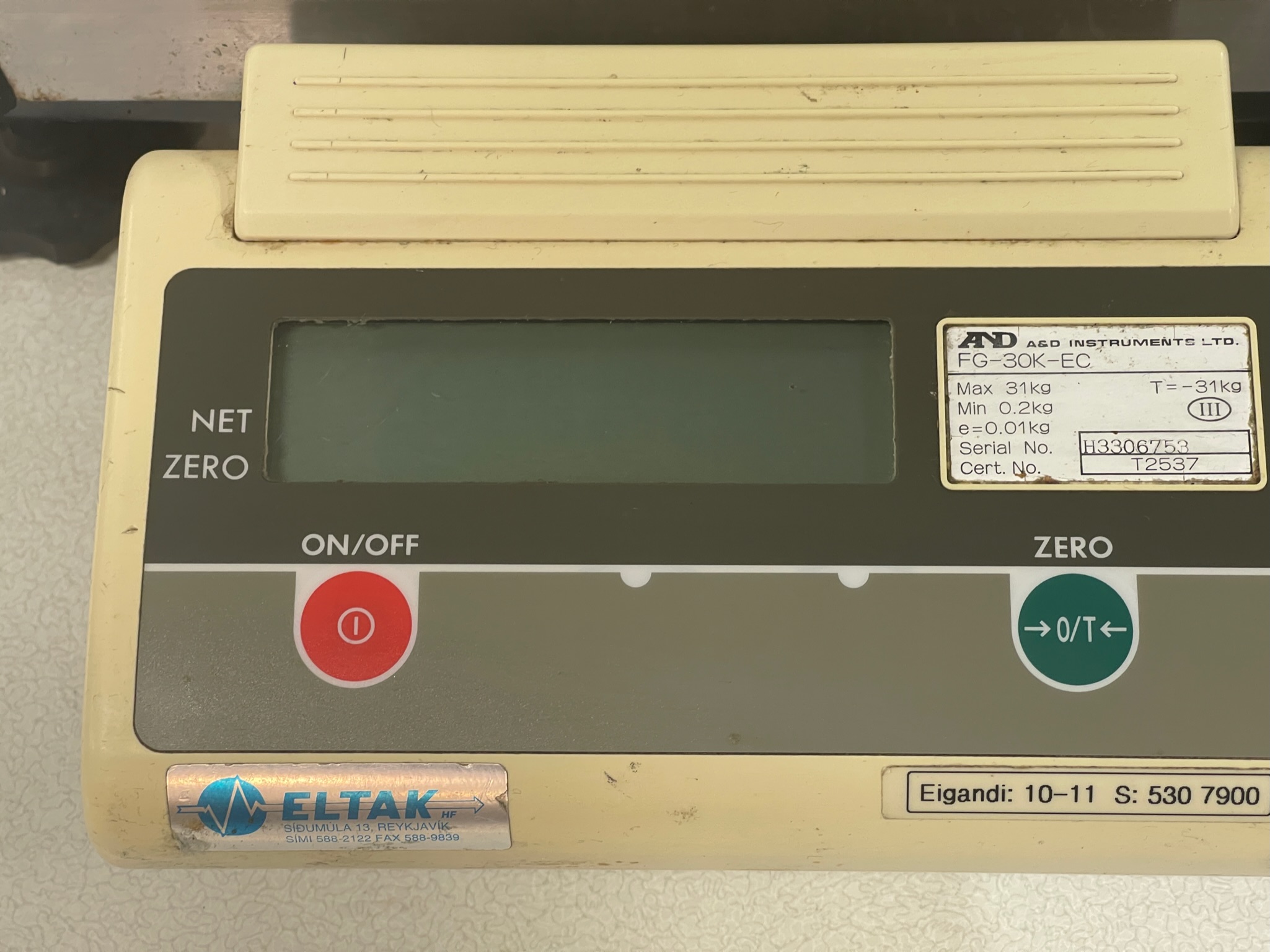 Selt/Endurnýtt-Pallvog frá AND 0.2 - 31 kg 3