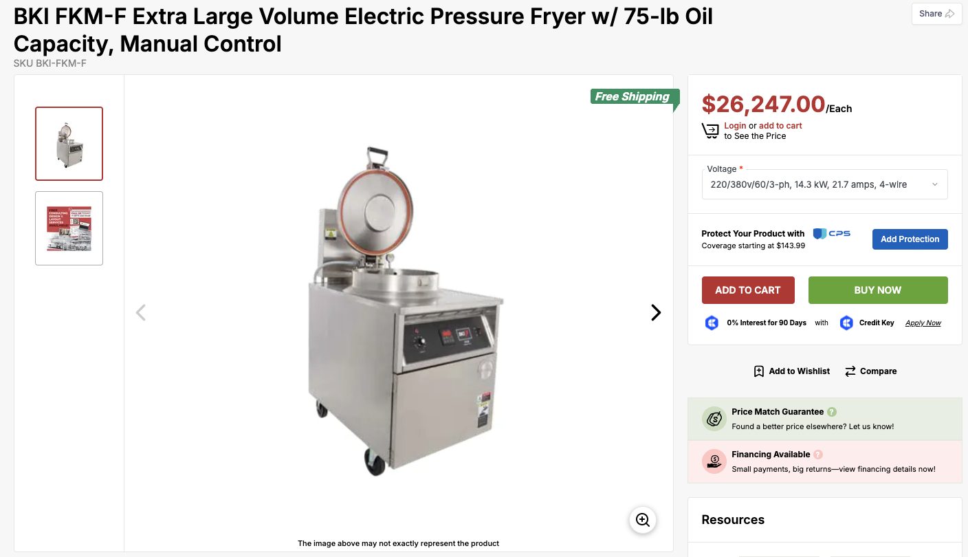 BKI djúpsteikingar þrýstipottur (pressure fryer) 3