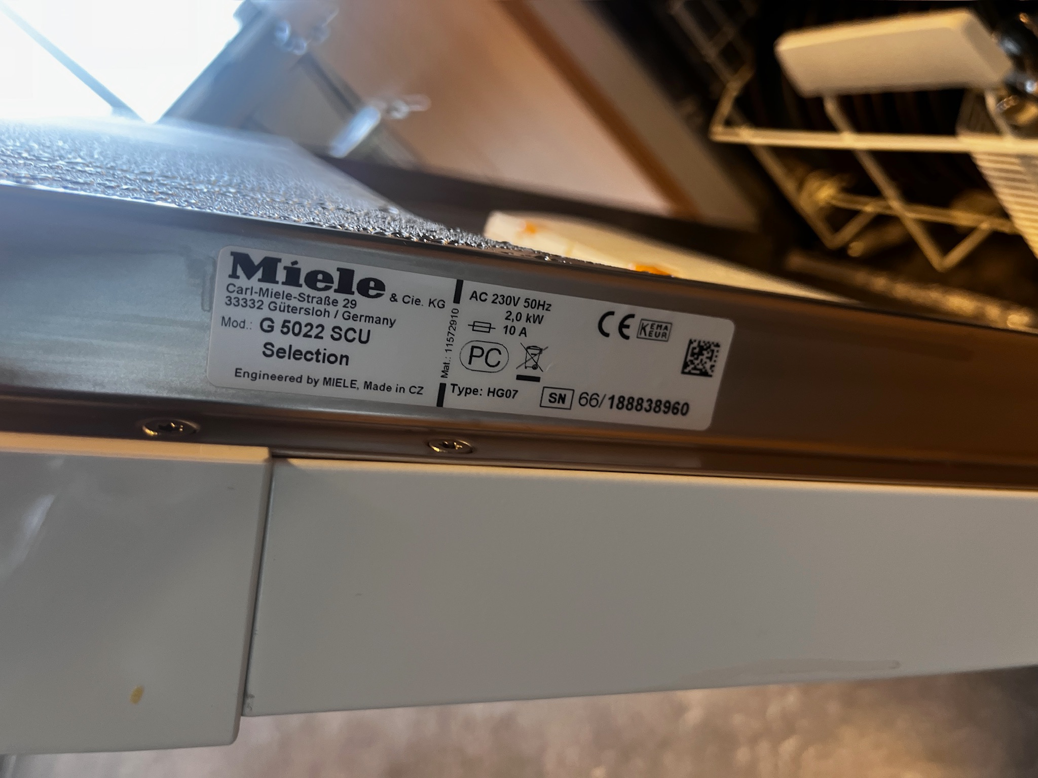 SELT / SOLD Miele uppþvottavél, 60sm. 7