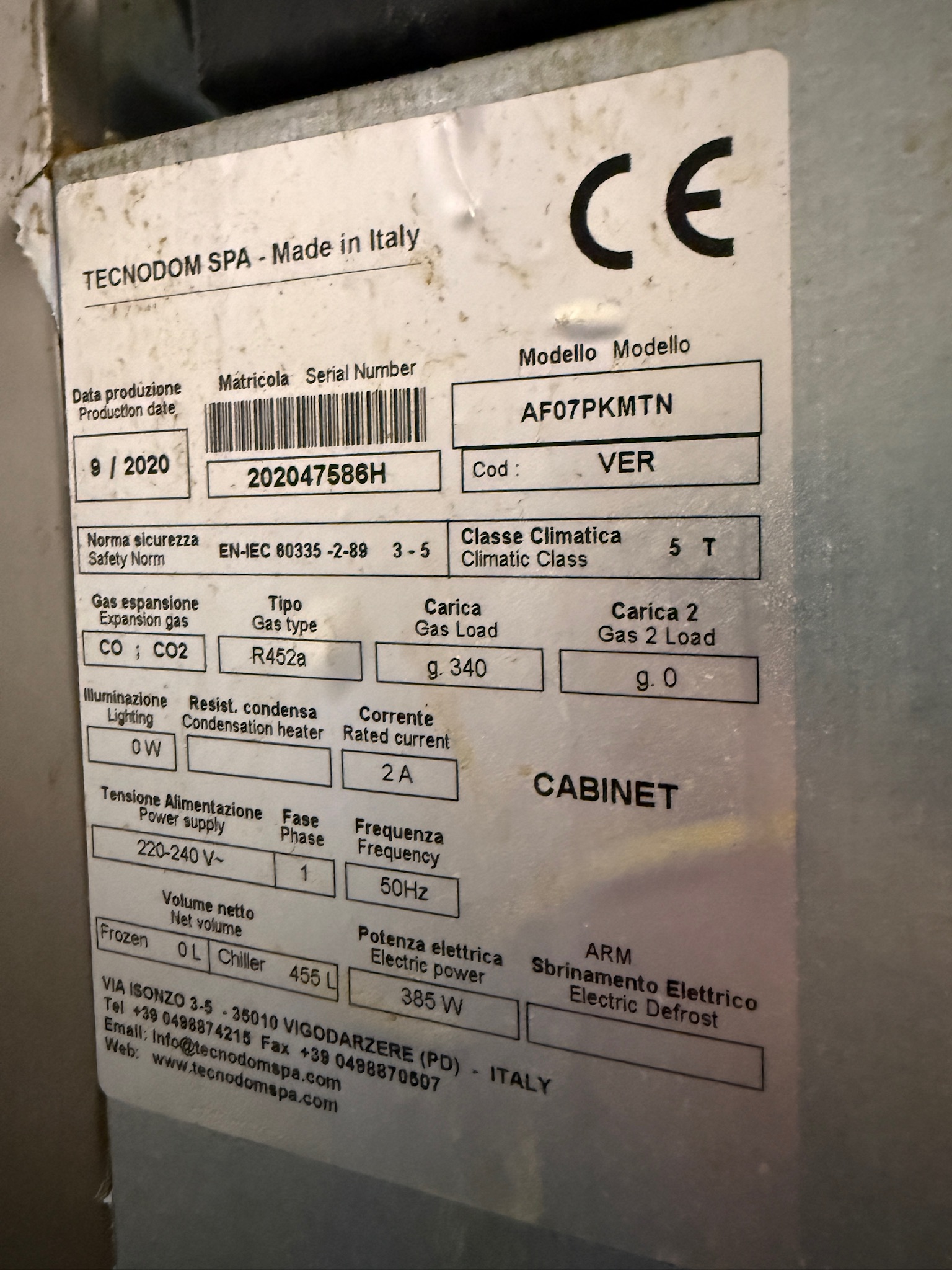 SELT / SOLD Tecnodom Perfekt 700 stálkælir frá BVT 6