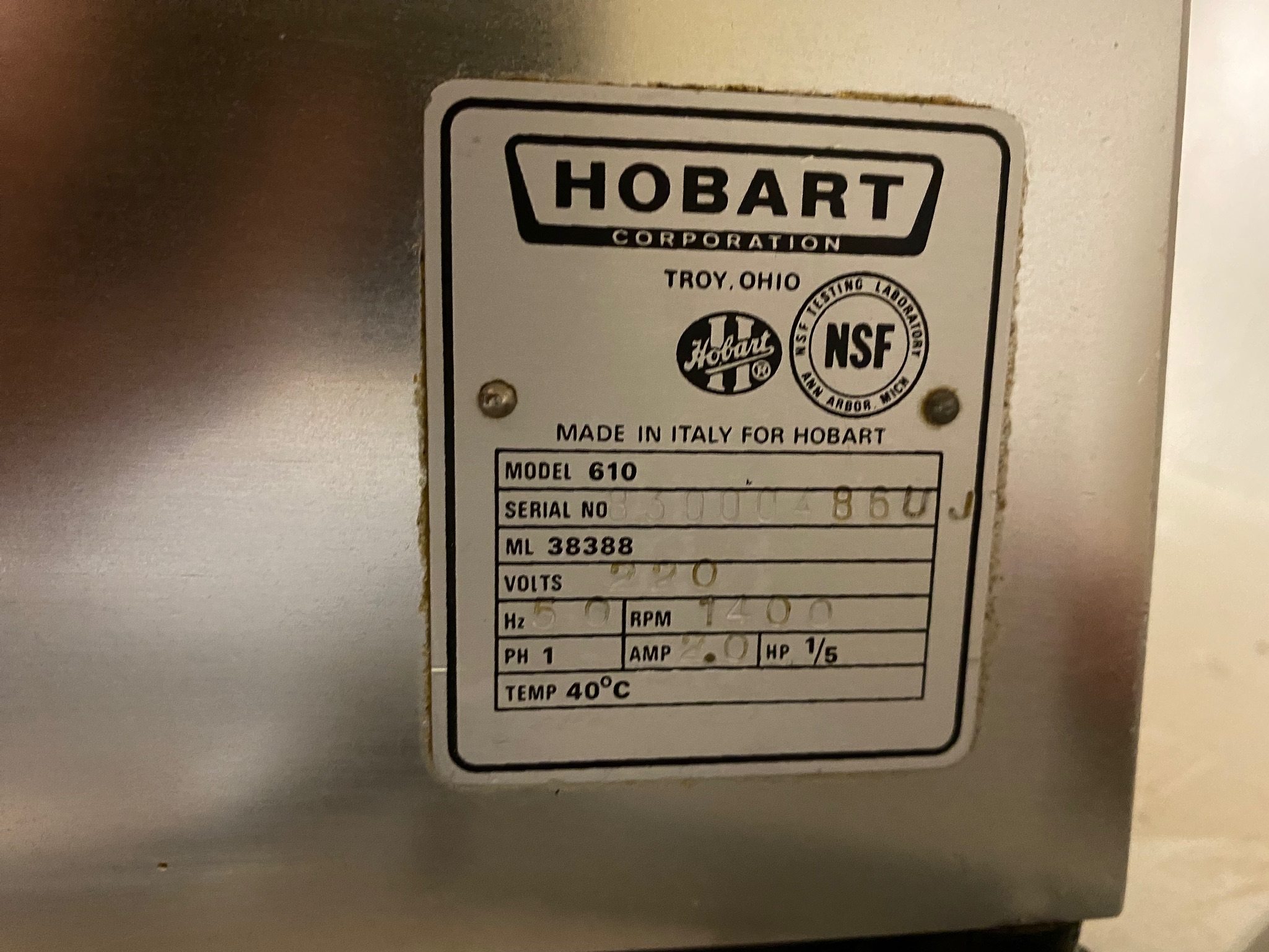 SELT / SOLD Hobart skurðarhnífur 5