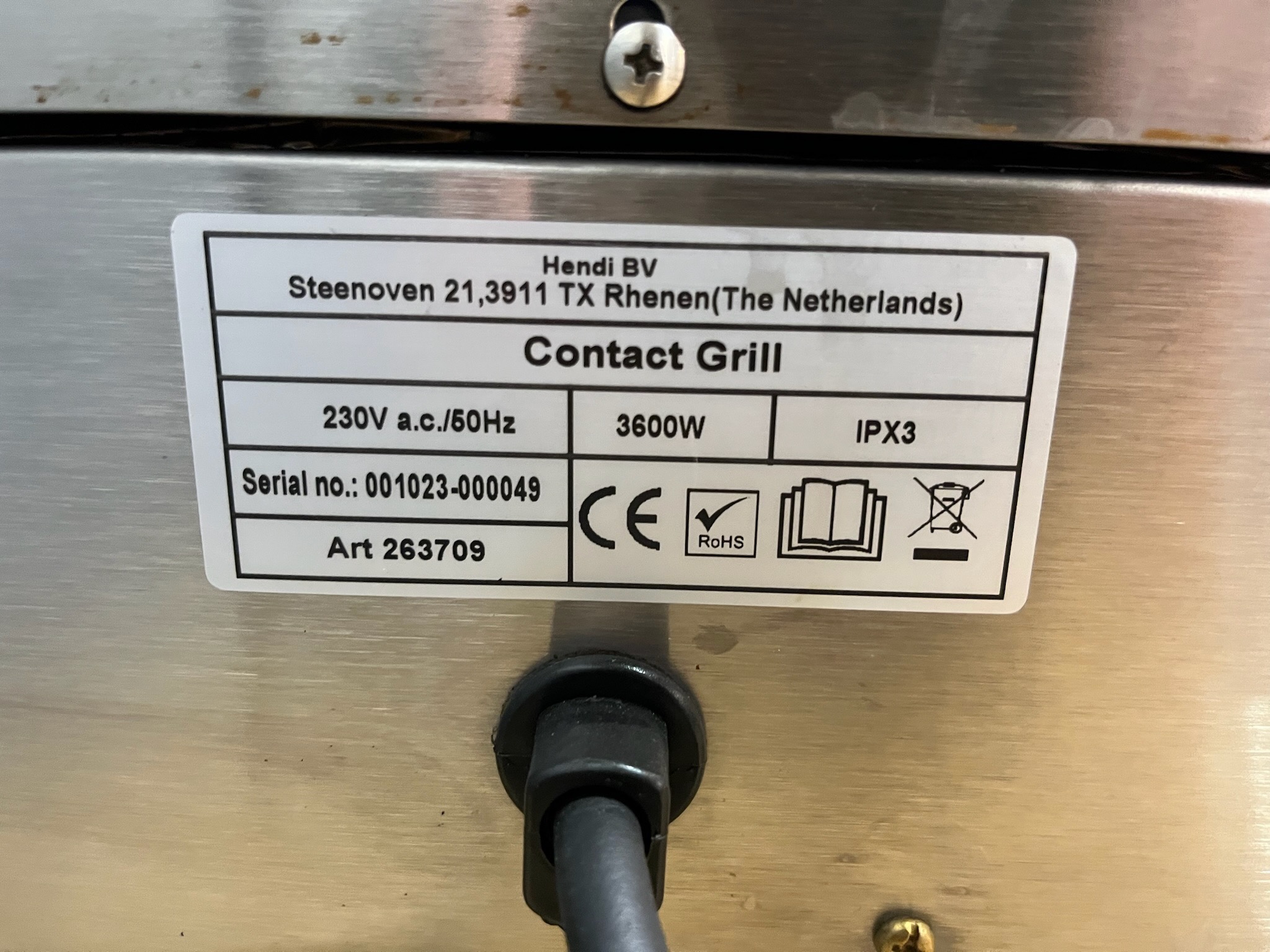 SELT / SOLD Hendi tvöfalt samlokugrill 5