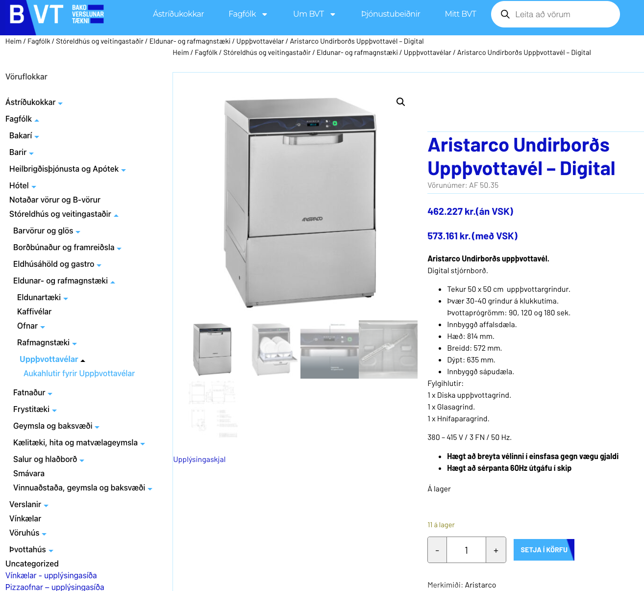 SELT / SOLD Aristarco undirborðsvél frá BVT 7