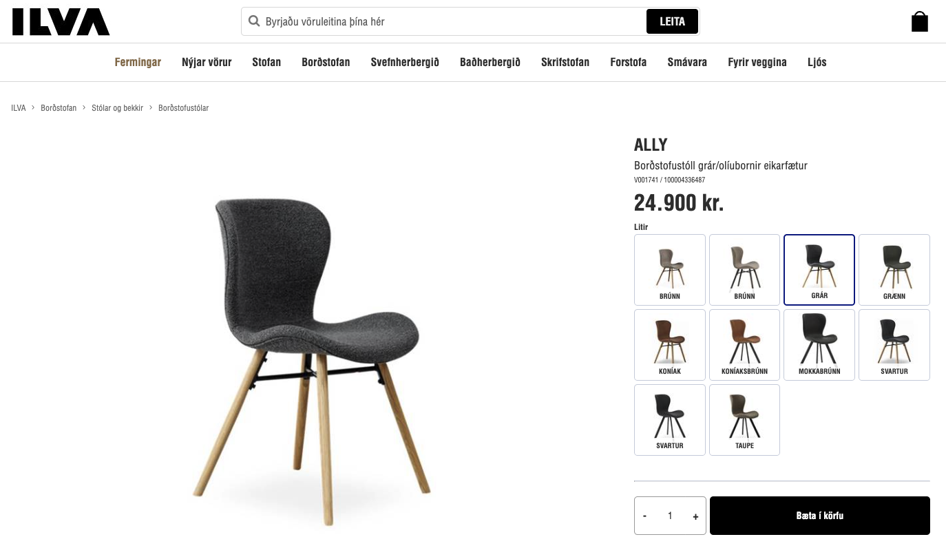 Actona Group borðstofustóll frá Ilvu 9