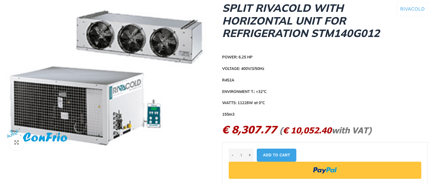 SELT / SOLD Rivacold kælipressa fyrir manngengan frystiklefa 8