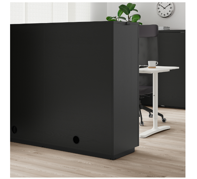 SELT / SOLD Galant IKEA svartur skjalaskápur 5
