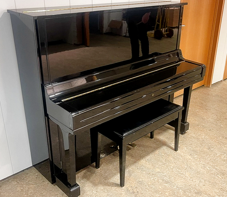 SELT / SOLD - Glæsilegt Yamaha U3AS UPRIGHT PIANO Black 6