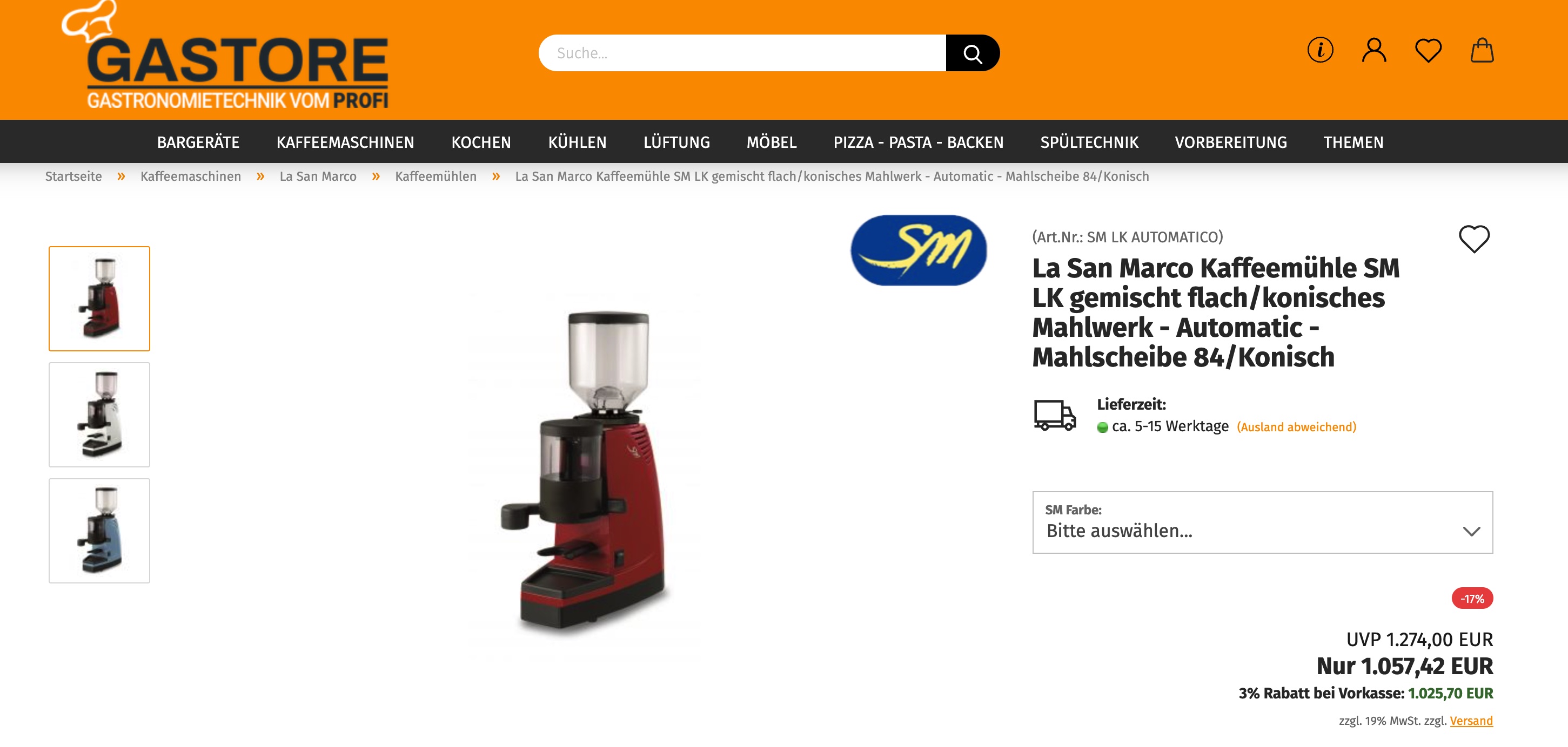 SELT / SOLD SM LK Kaffivél - Baunavél 9