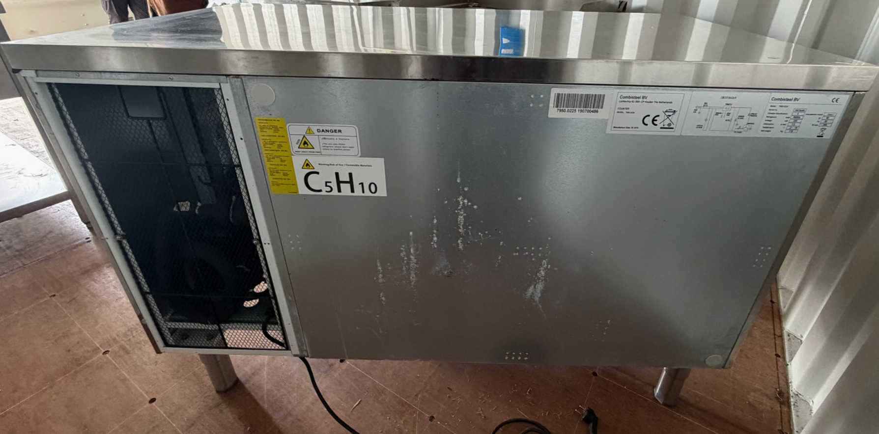 SELT / SOLD CombiSteel kæliborð, 4 skúffur, B135sm. 5