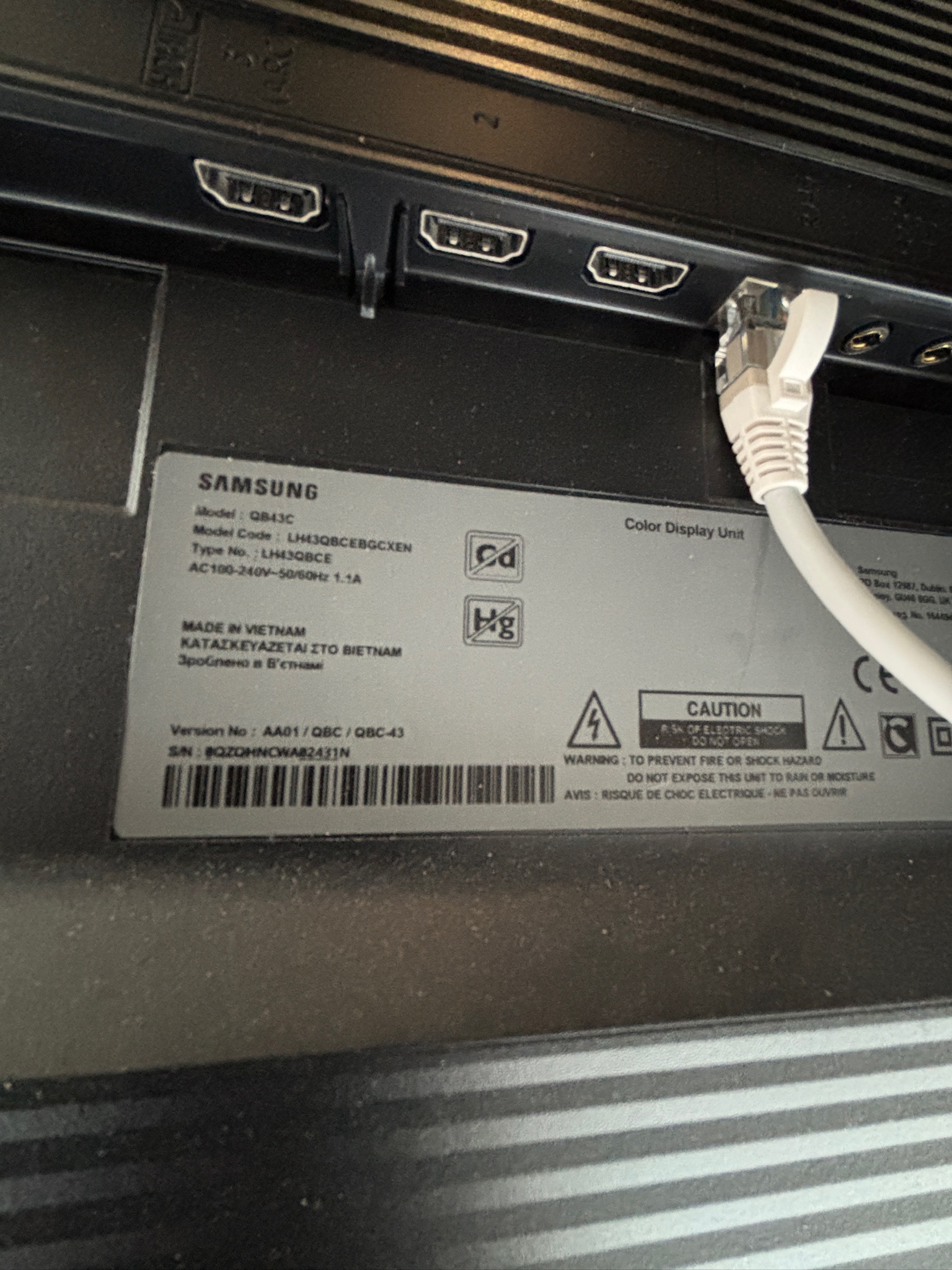 SELT / SOLD Samsung 43" LH43QMC Upplýsingaskjár 24/7 UHD (2024) 15