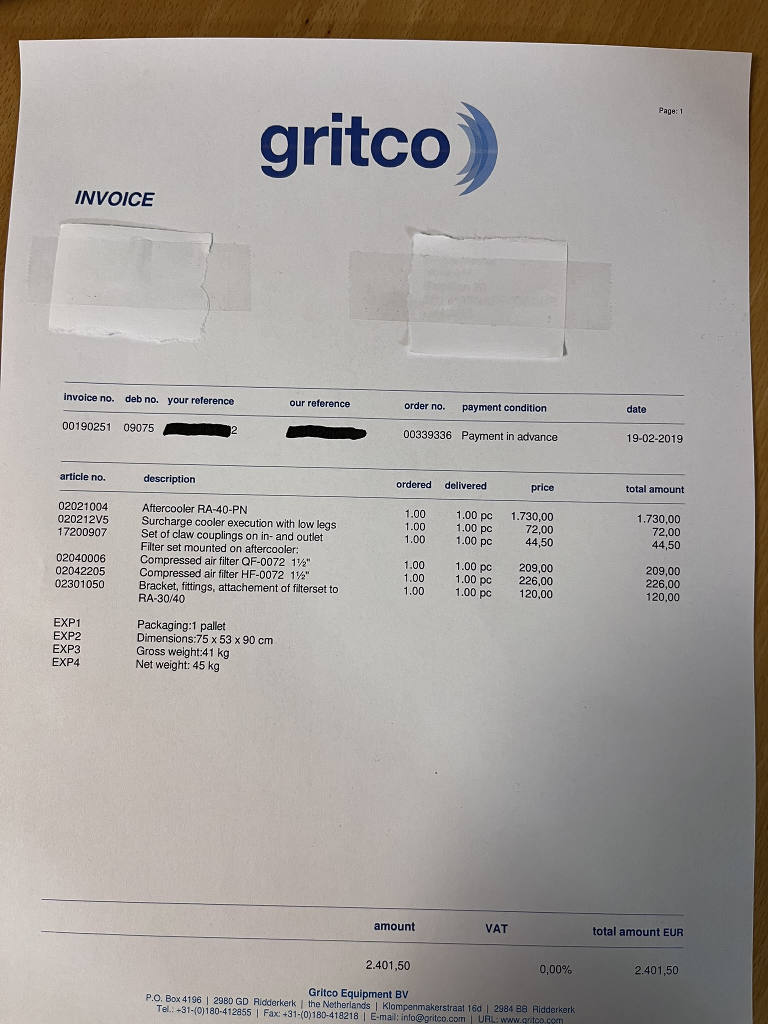 SELT / SOLD Gritco loftkælar (2stk) 9
