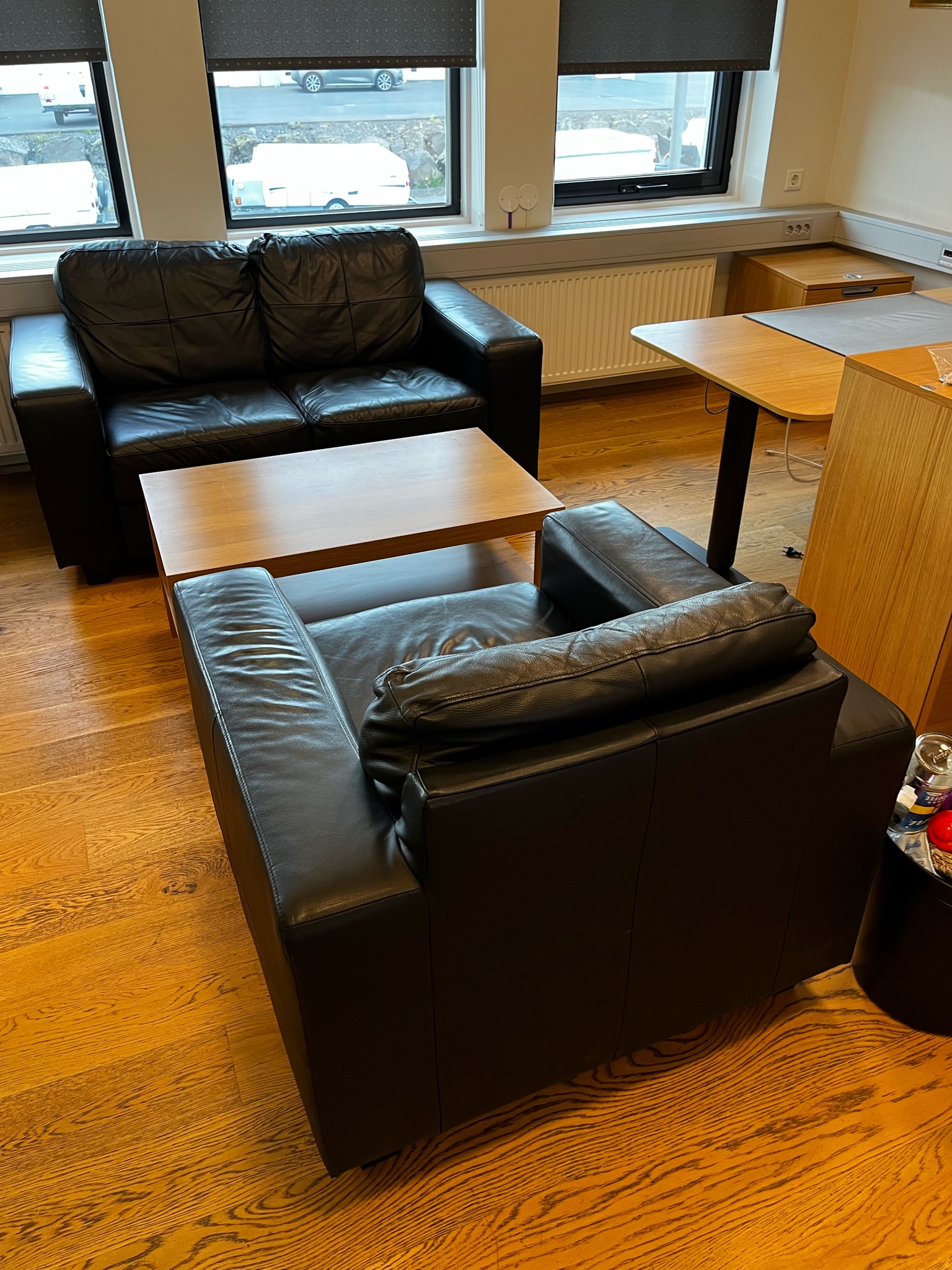 SELT / SOLD - IKEA leðursófasett 2+1 - Skogaby 3