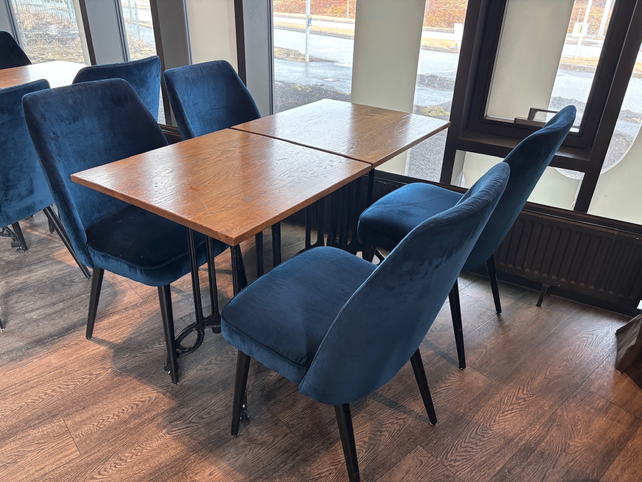 SELT / SOLD Borðstofustólar / eldhússtólar, dökk bláir 2