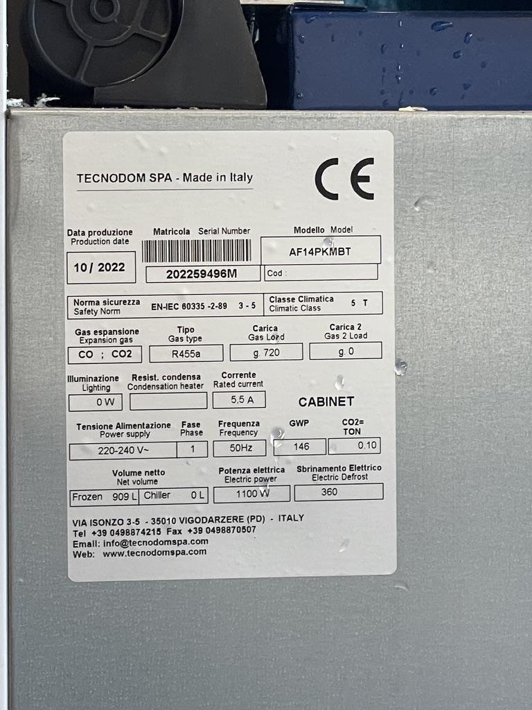 SELT / SOLD TECNODOM frystir tvöfaldur 900L frá BVT (10/2022) 2