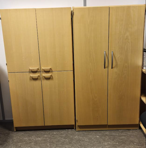 SELT / SOLD Skrifstofuskápur frá Á. Guðmundsson (2 stk.)
