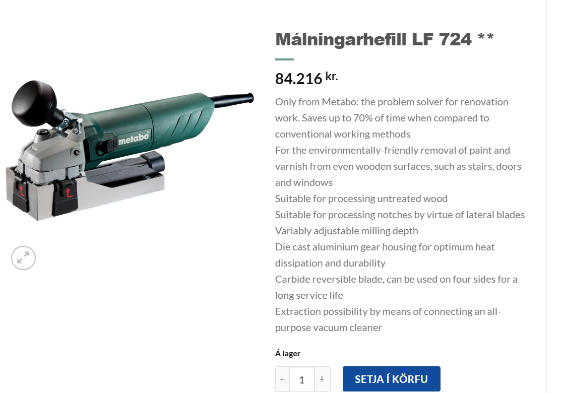 SELT / SOLD - Metabo málningarhefill - fjarlægir málningu 6
