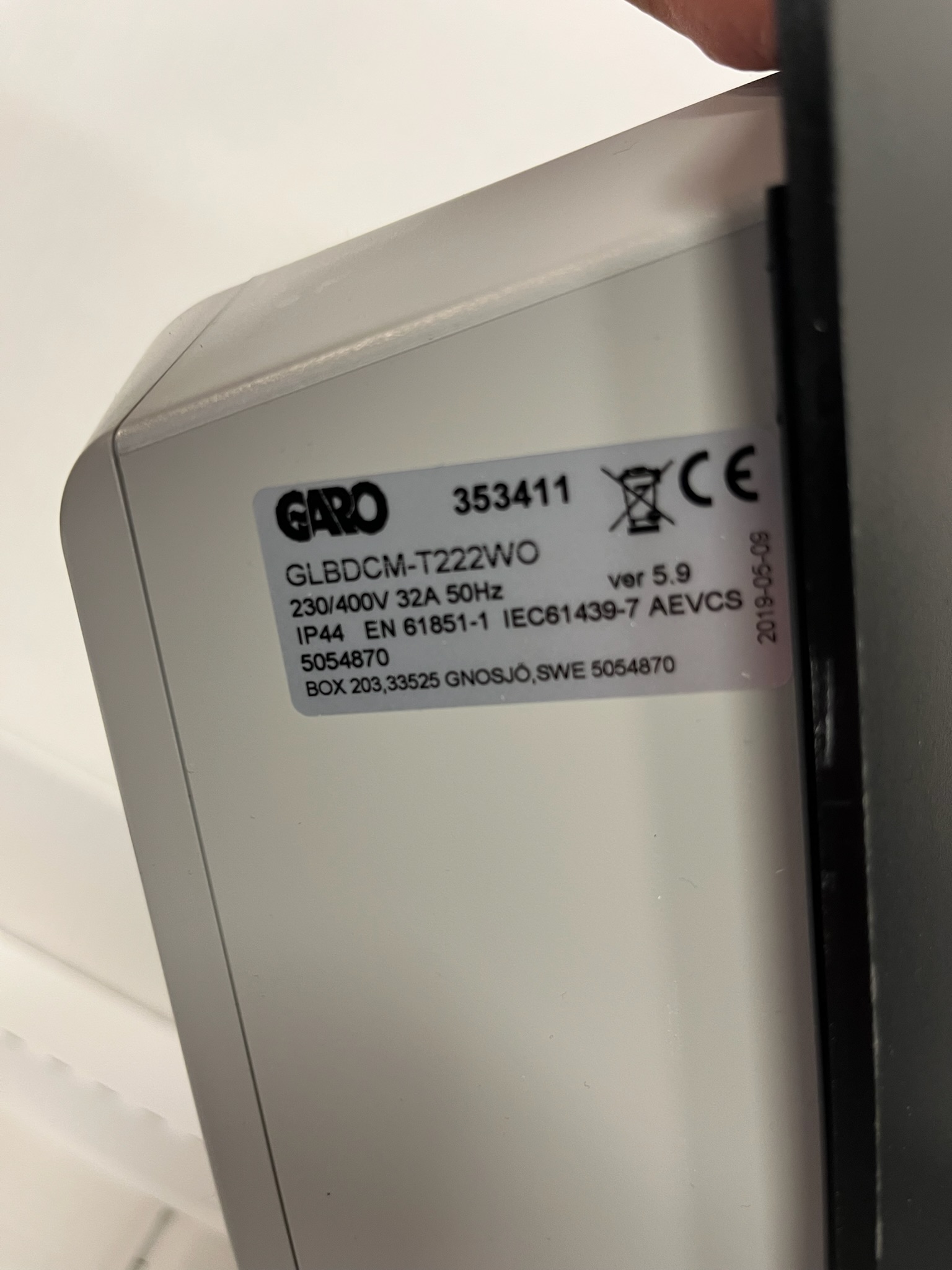 SELT / SOLD GARO GLB+ 22kW / 32A heimahleðslustöð 9