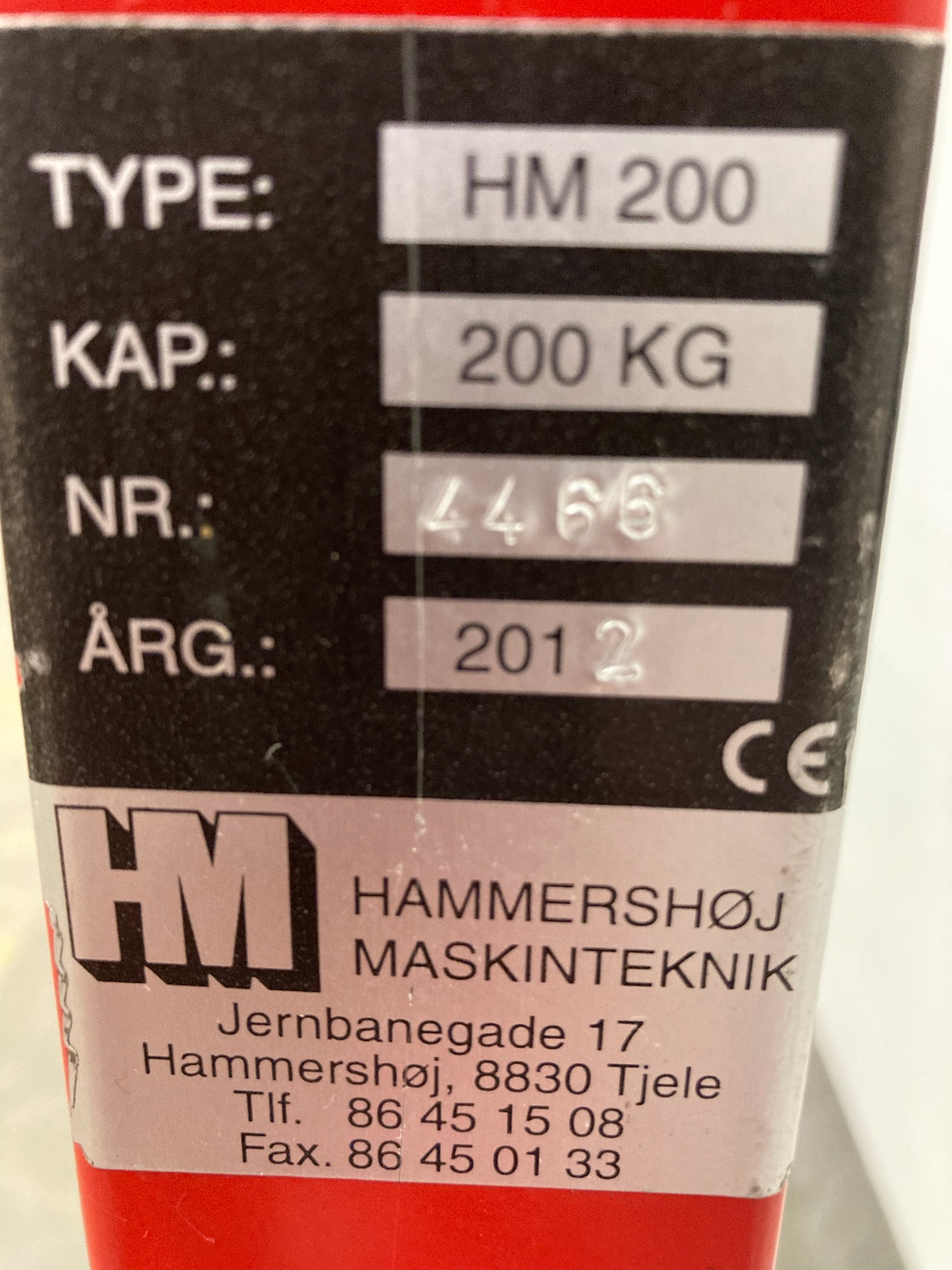 SELT / SOLD HM 200 tjakkur frá Verslunartækni 5