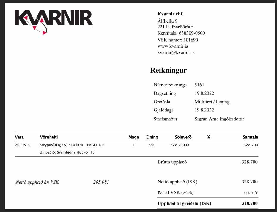 SELT / SOLD - Steypusíló 510 lítra - Kvarnir - 100 sm 4