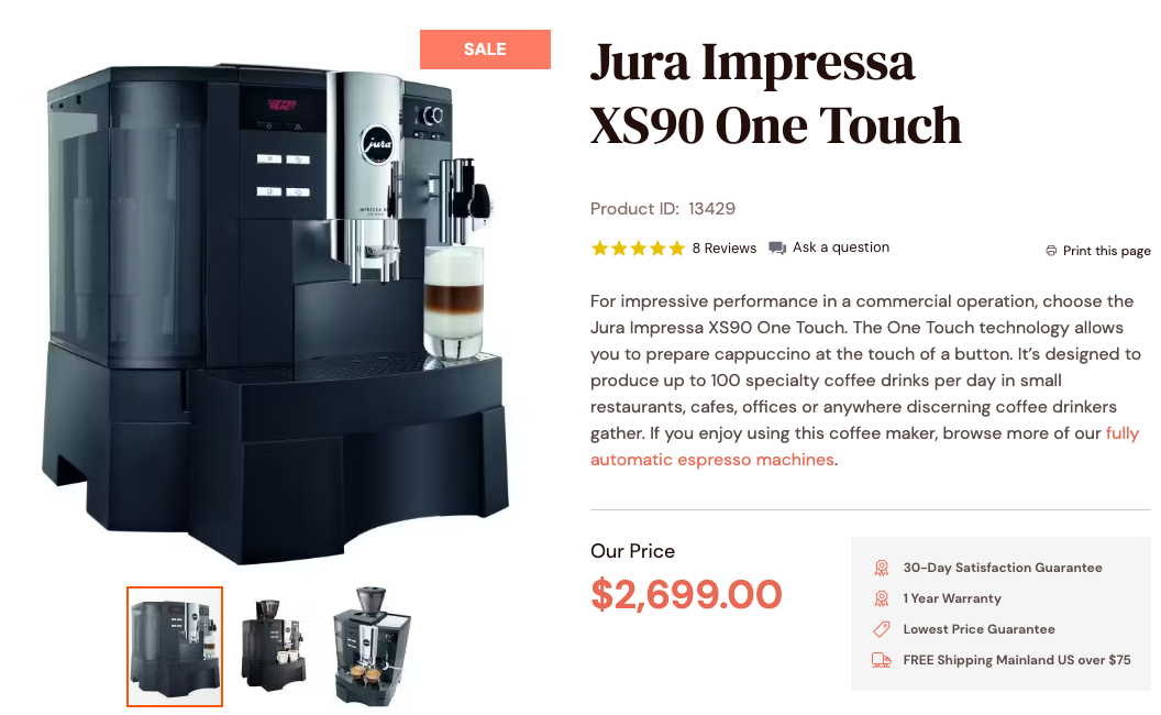 SELT / SOLD Jura Impressa Xs90 kaffivél - Alþingi 7