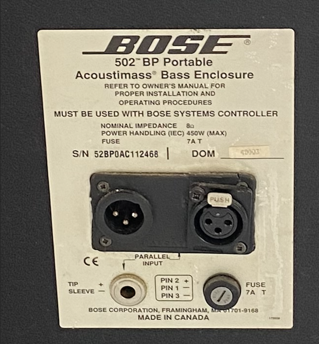 SELT / SOLD BOSE hljómkerfi - 6 hátalarar - 2 bassabox 7