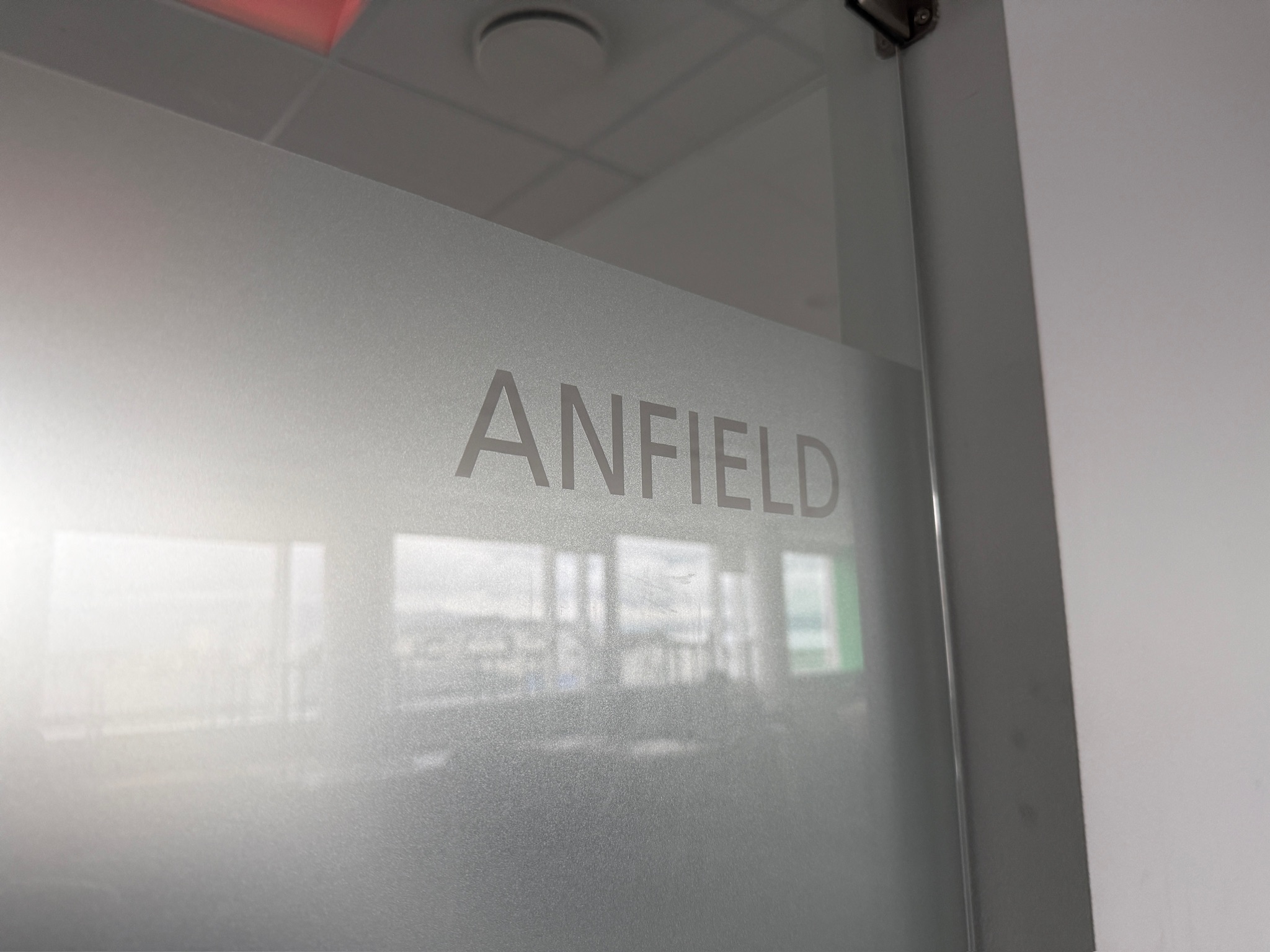 SELT / SOLD Hert gler / hurð, H209xB203sm., 10mm. - Anfield 2