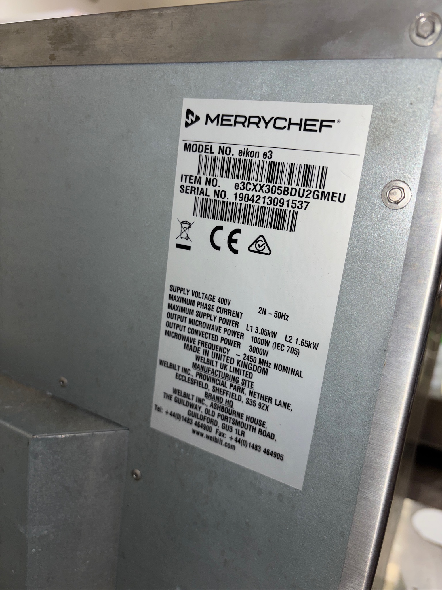 SELT / SOLD MerryChef hraðofn 9