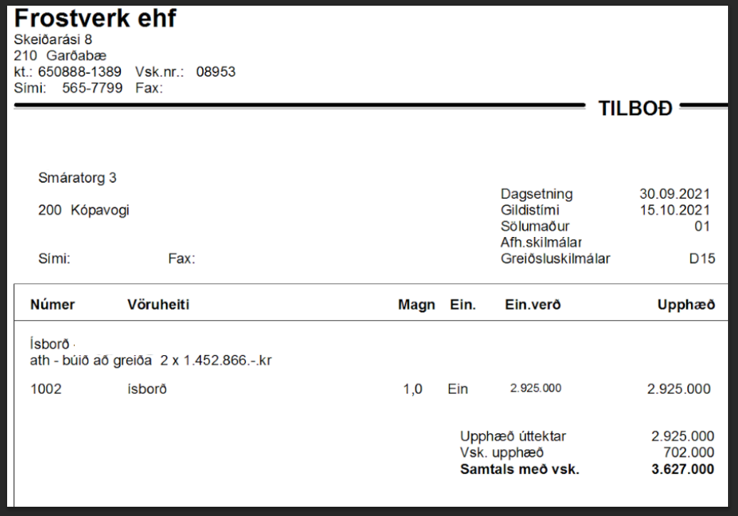 SELT / SOLD Kæliborð hitaborð FROSTVERK 4.8 metrar mötuneytislína 9