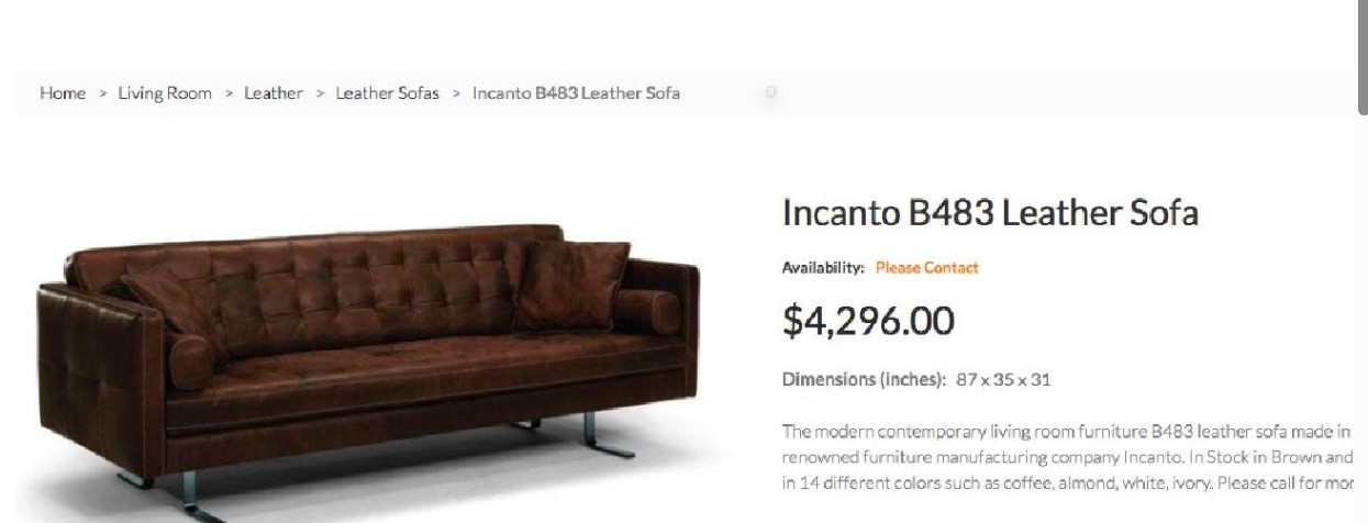SELT / SOLD Ítalskur - Incanto Divani B483 - handsmíðaður leðursófi 2