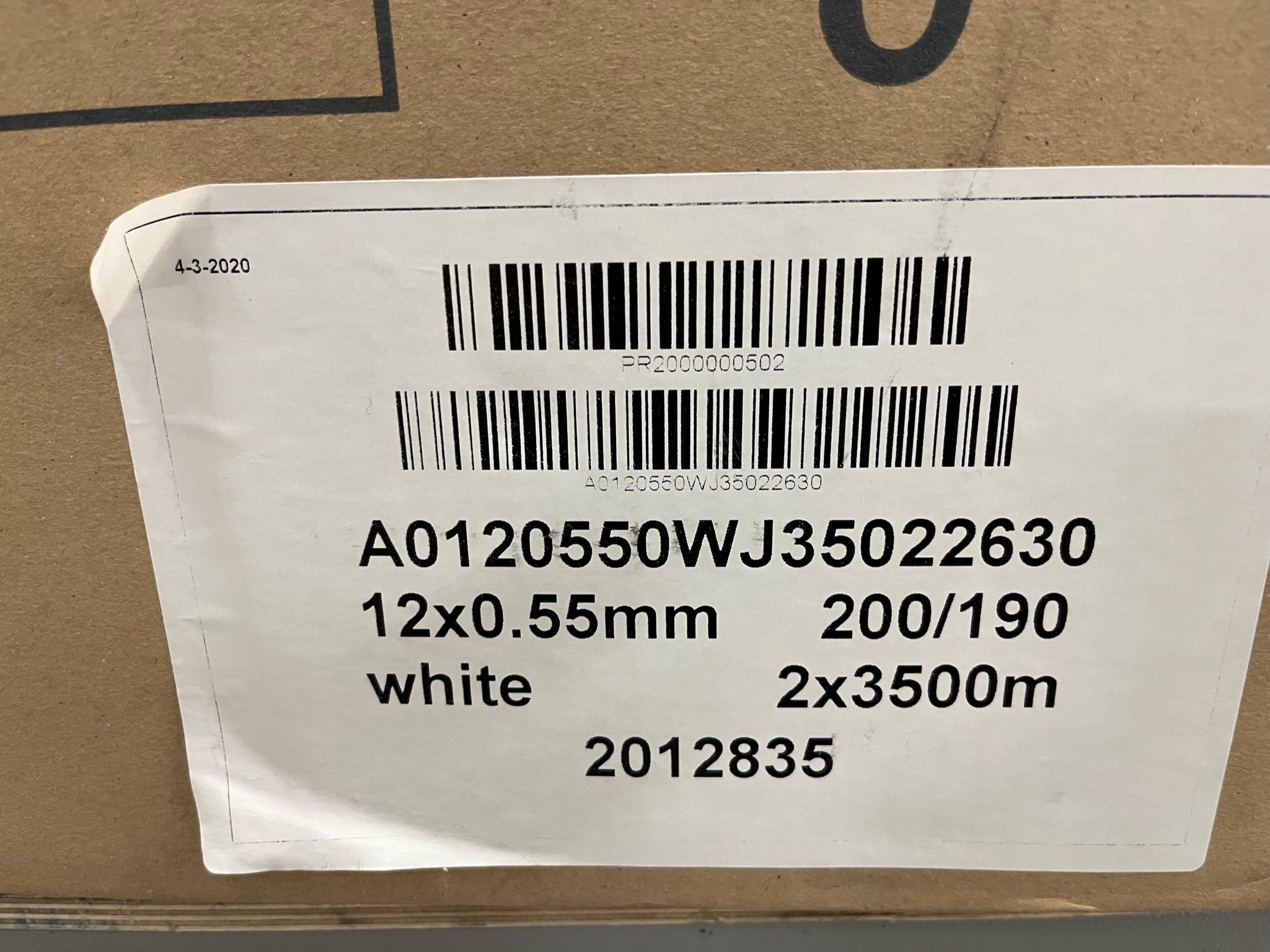 SELT / SOLD Plastband - 3500m (4 rúllur.) 3