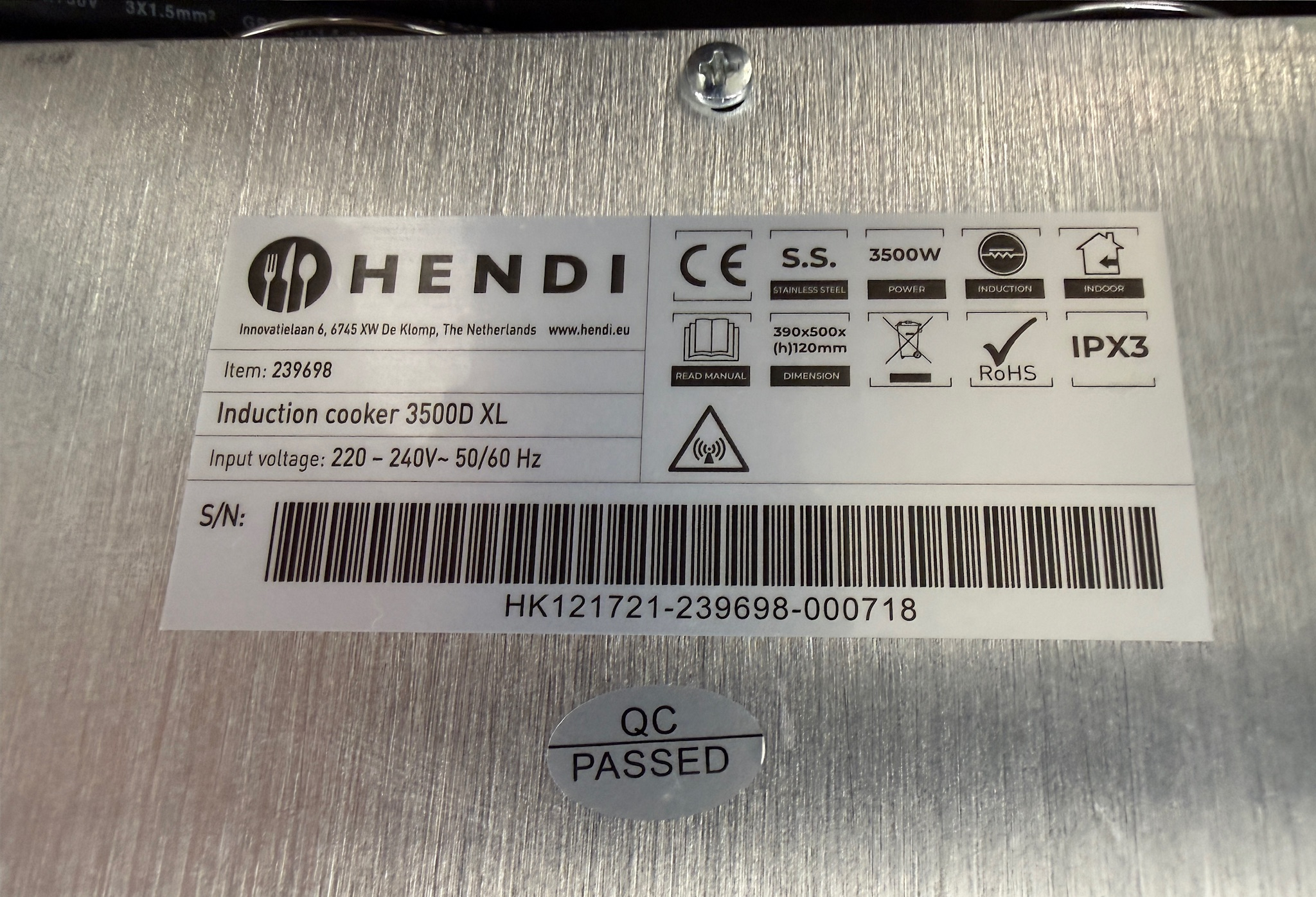 SELT / SOLD Hendi inductions spanhella frá BVT 4