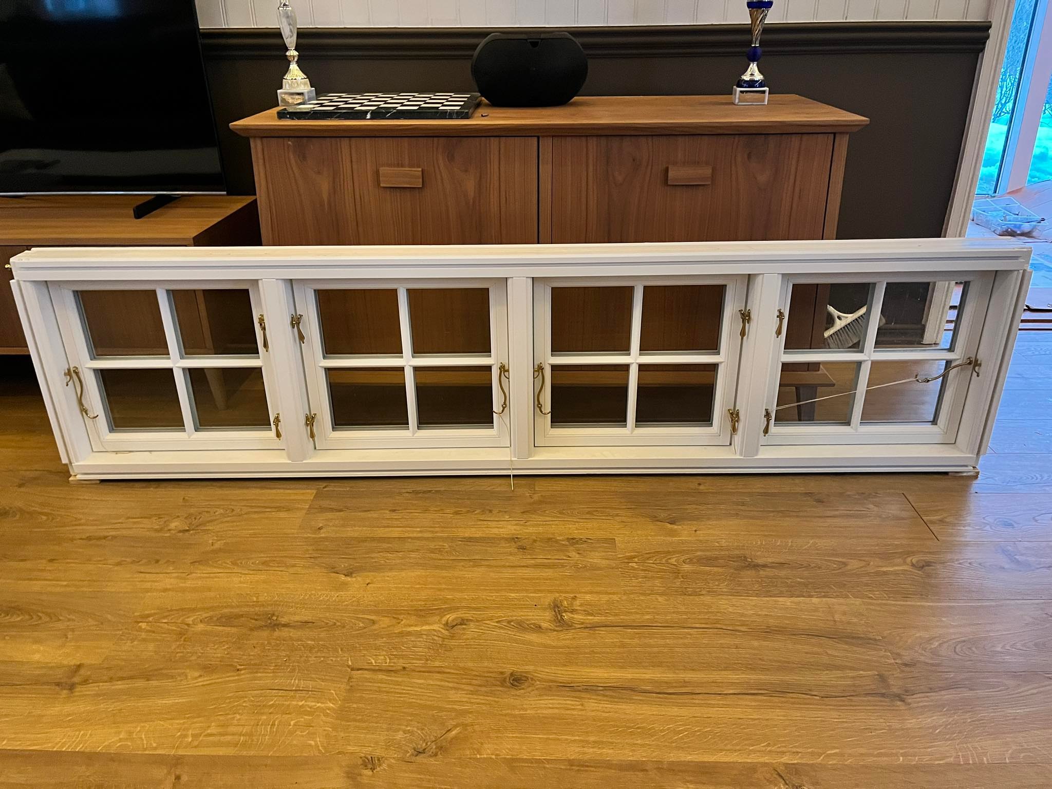 SELT / SOLD Franskur gluggi - sérsmíði - nýr 220x54sm 4