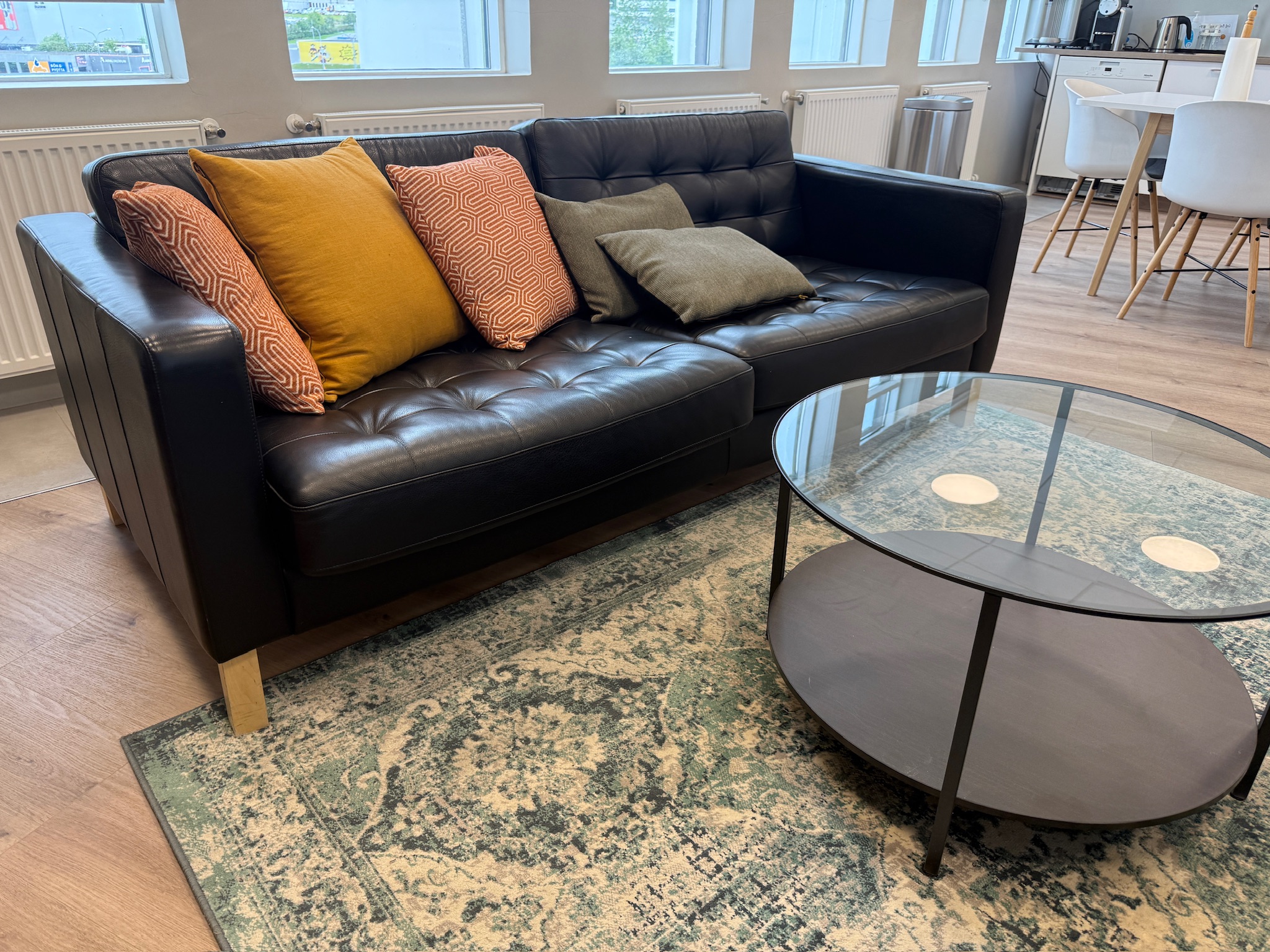 SELT / SOLD IKEA 3ja sæta sófi, B204xD89sm. 7
