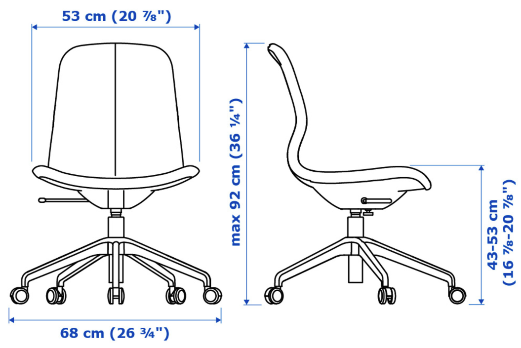 SELT / SOLD IKEA fundarstóll (4 stk.) - Sem nýtt 7