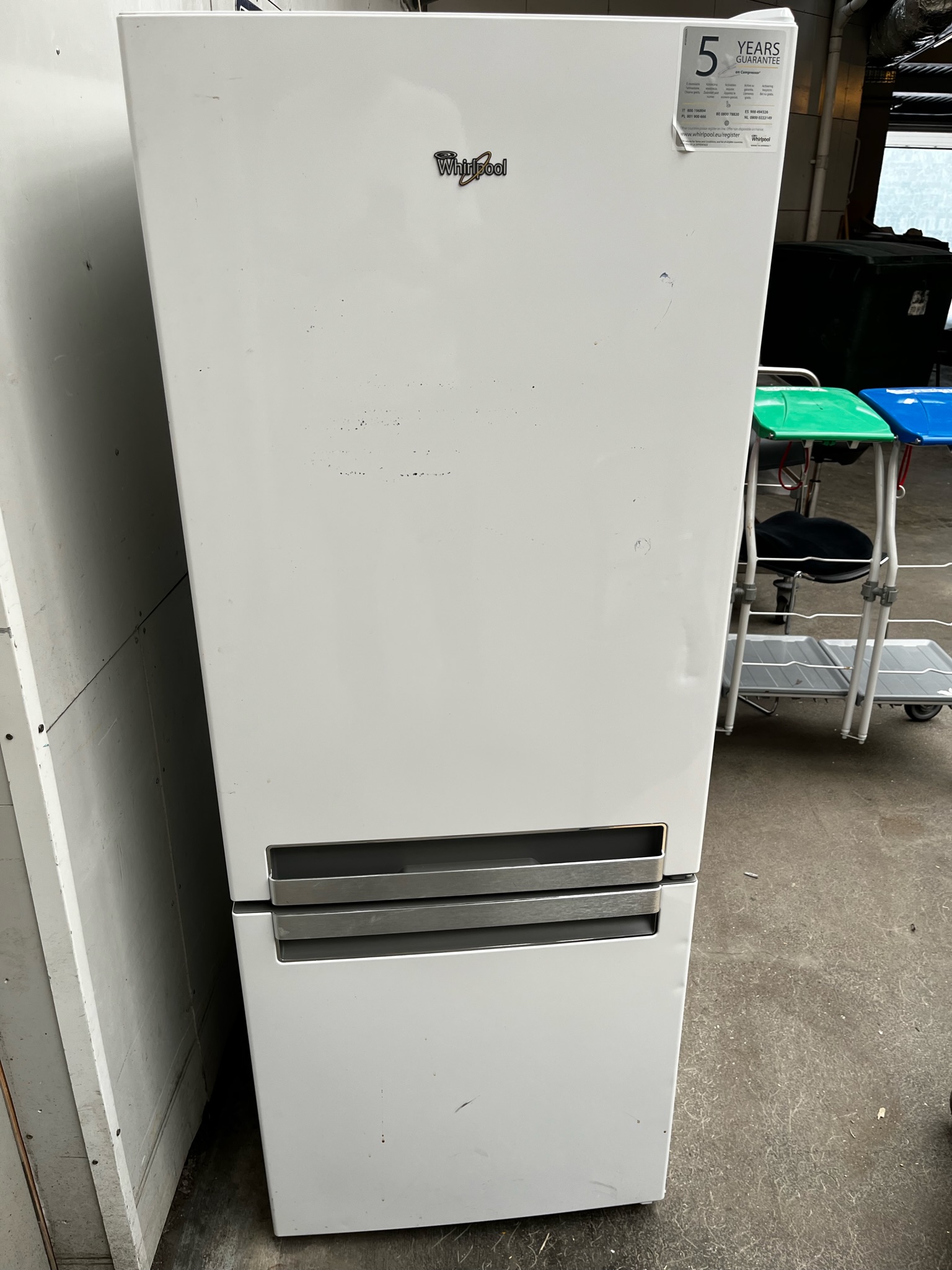 SELT / SOLD Whirlpool kæli- og frystiskápur - H156sm. 2