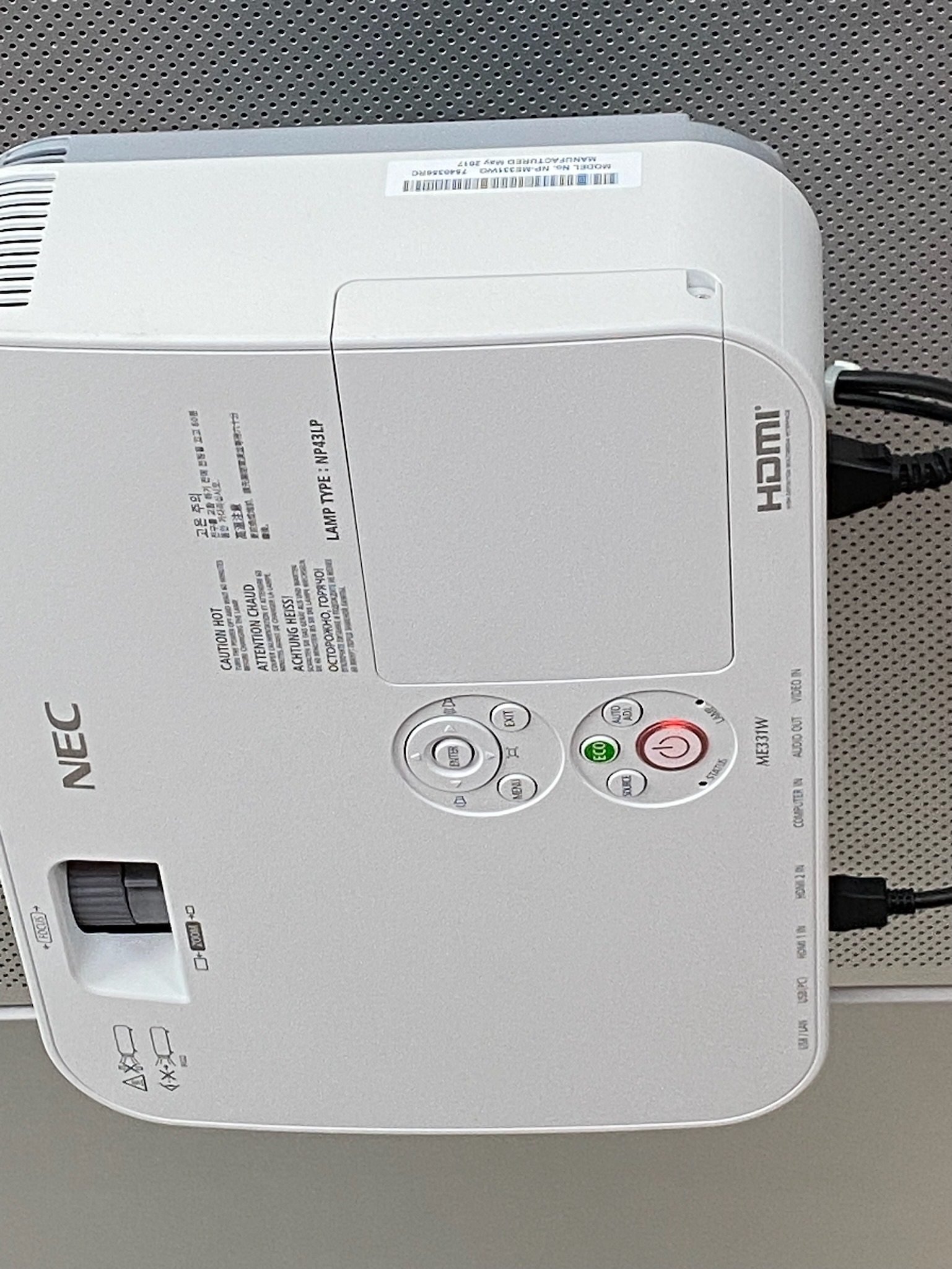 SELT / SOLD - NEC ME331W HDMI skjávarpi - Alþingi 2